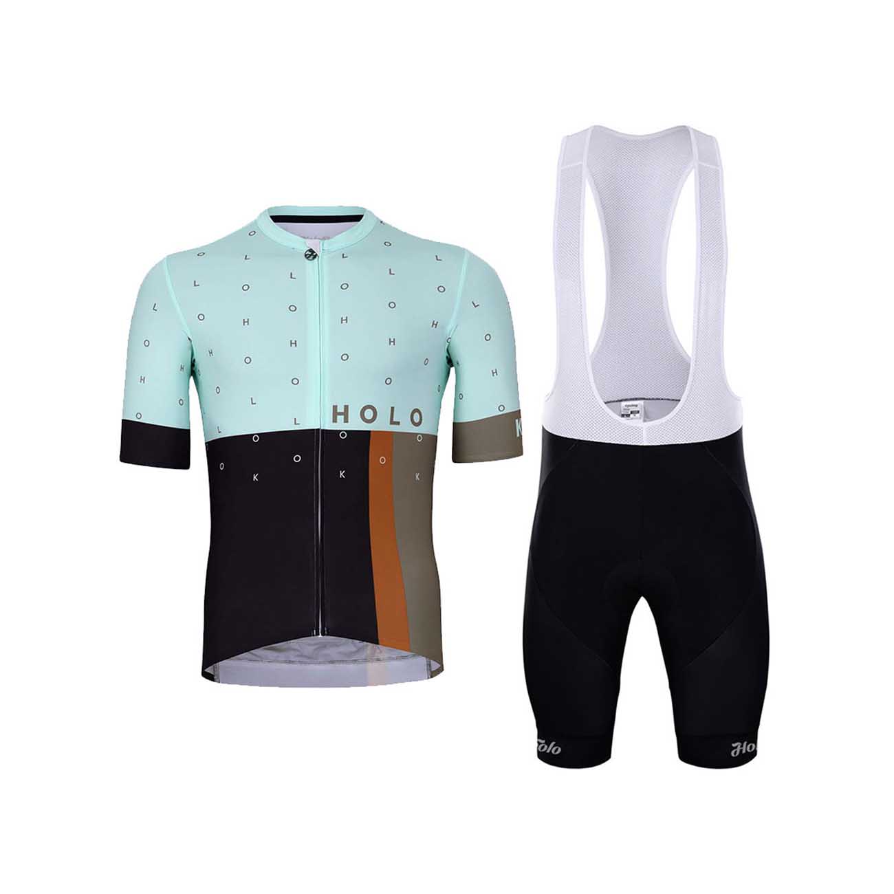 
                HOLOKOLO Cyklistický krátký dres a krátké kalhoty - GRATEFUL ELITE - černá/světle modrá
            