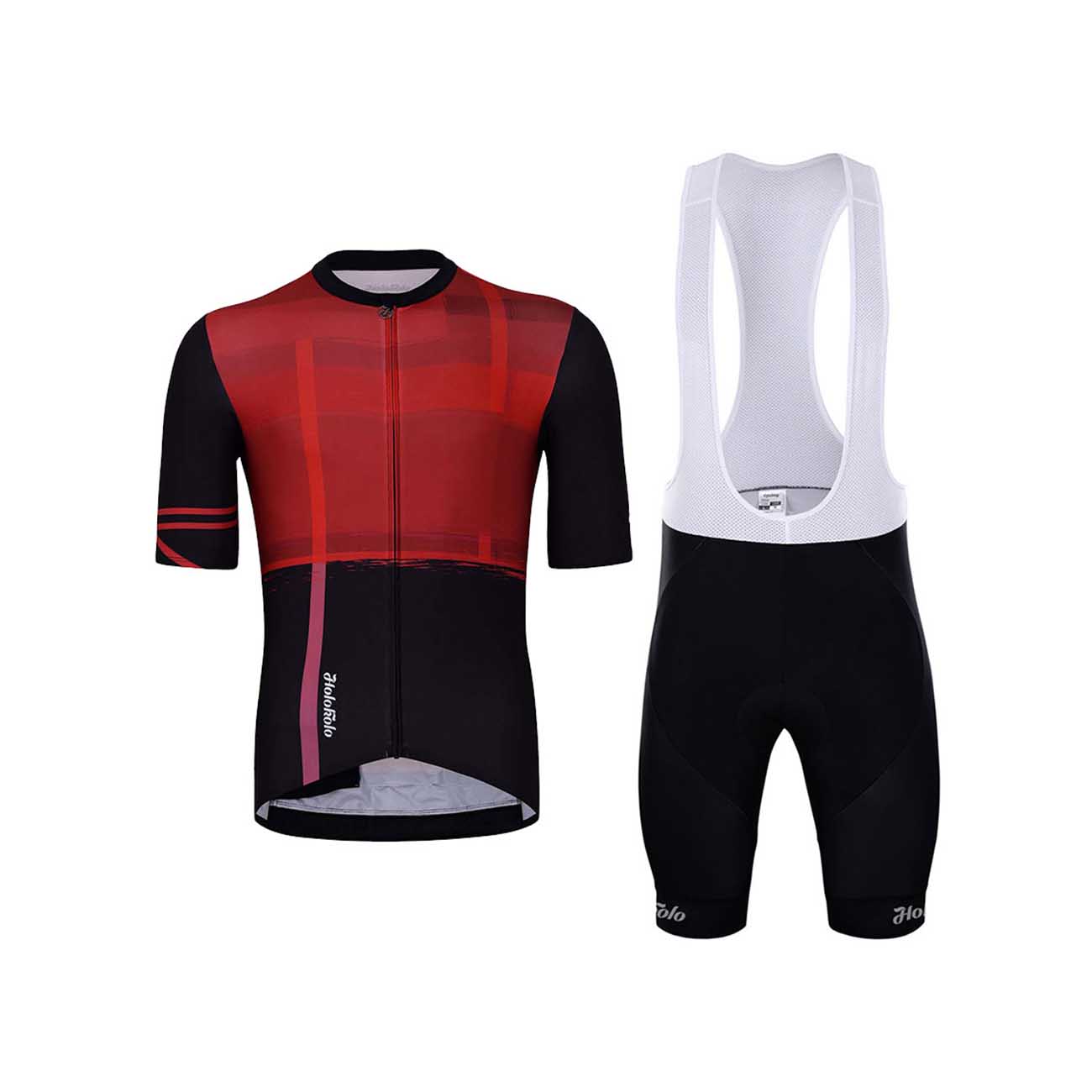 
                HOLOKOLO Cyklistický krátký dres a krátké kalhoty - AMOROUS ELITE - červená/černá
            