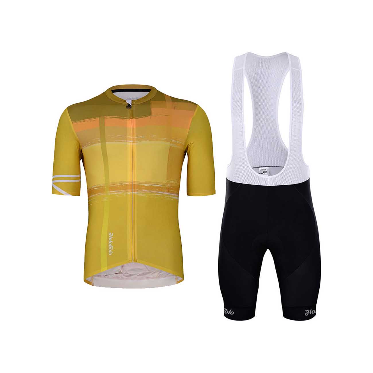 
                HOLOKOLO Cyklistický krátký dres a krátké kalhoty - JOLLY ELITE - žlutá/černá
            