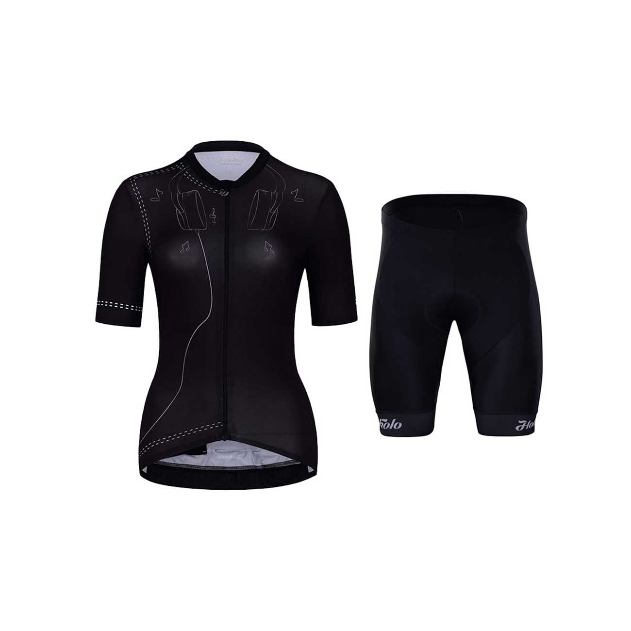
                HOLOKOLO Cyklistický krátký dres a krátké kalhoty - PLAYFUL ELITE LADY - černá
            