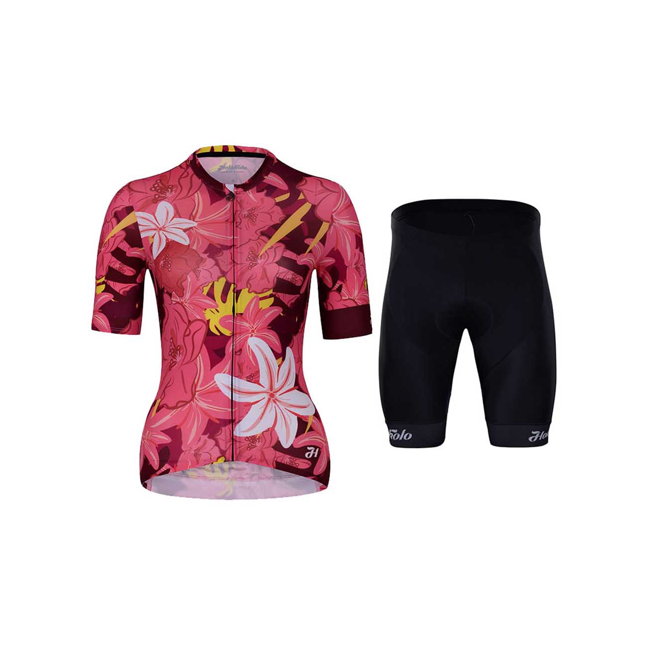 HOLOKOLO Cyklistický krátký dres a krátké kalhoty - PASSIONATE ELITE LAD - černá/červená