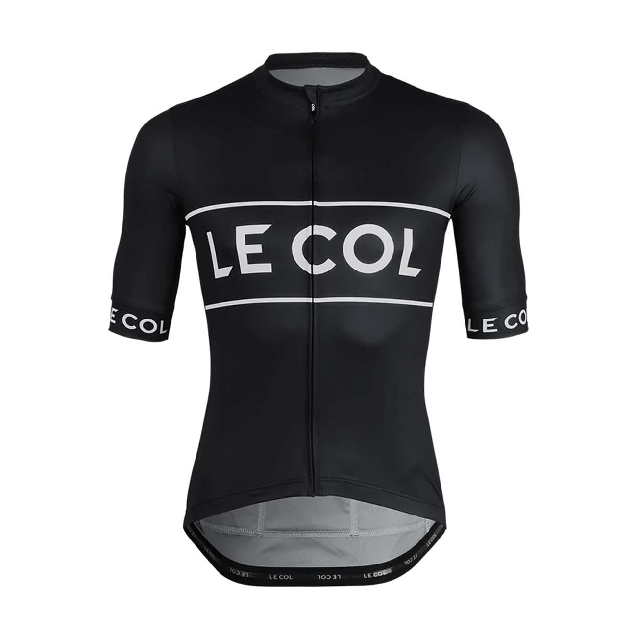 Levně LE COL Cyklistický dres s krátkým rukávem - SPORT LOGO - bílá/černá M
