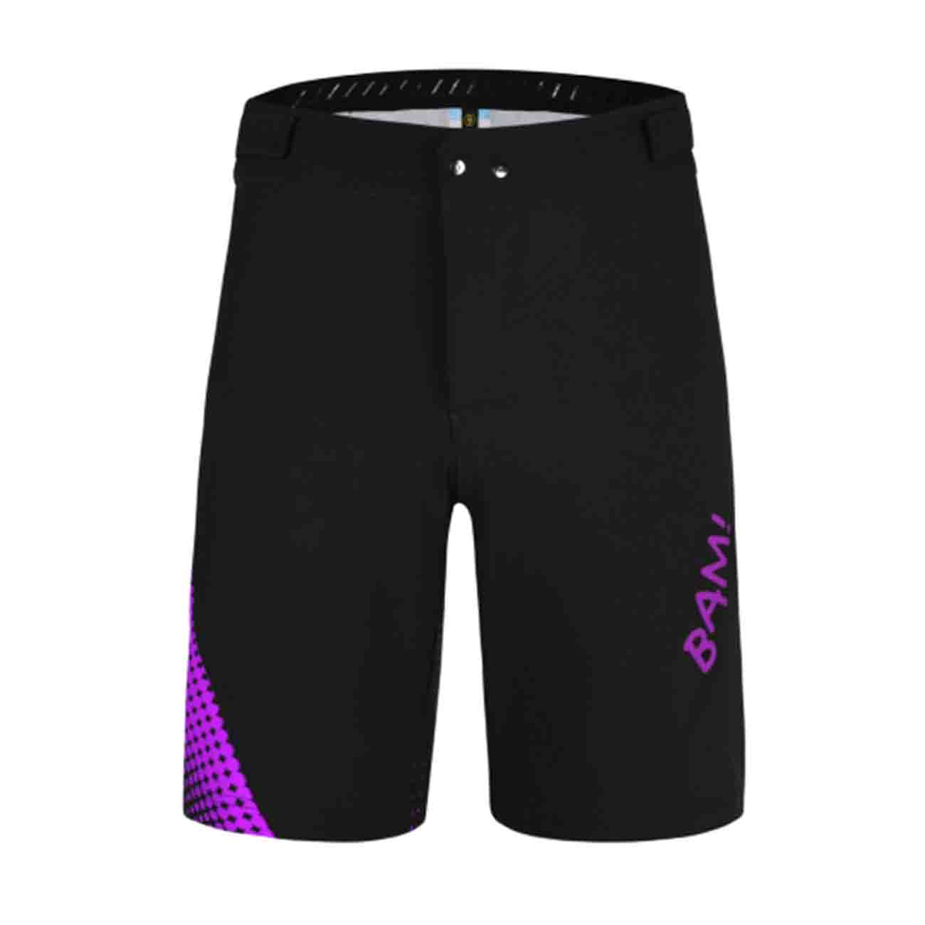 
                MONTON Cyklistické kalhoty krátké bez laclu - BAM MTB - fialová/černá 3XL
            