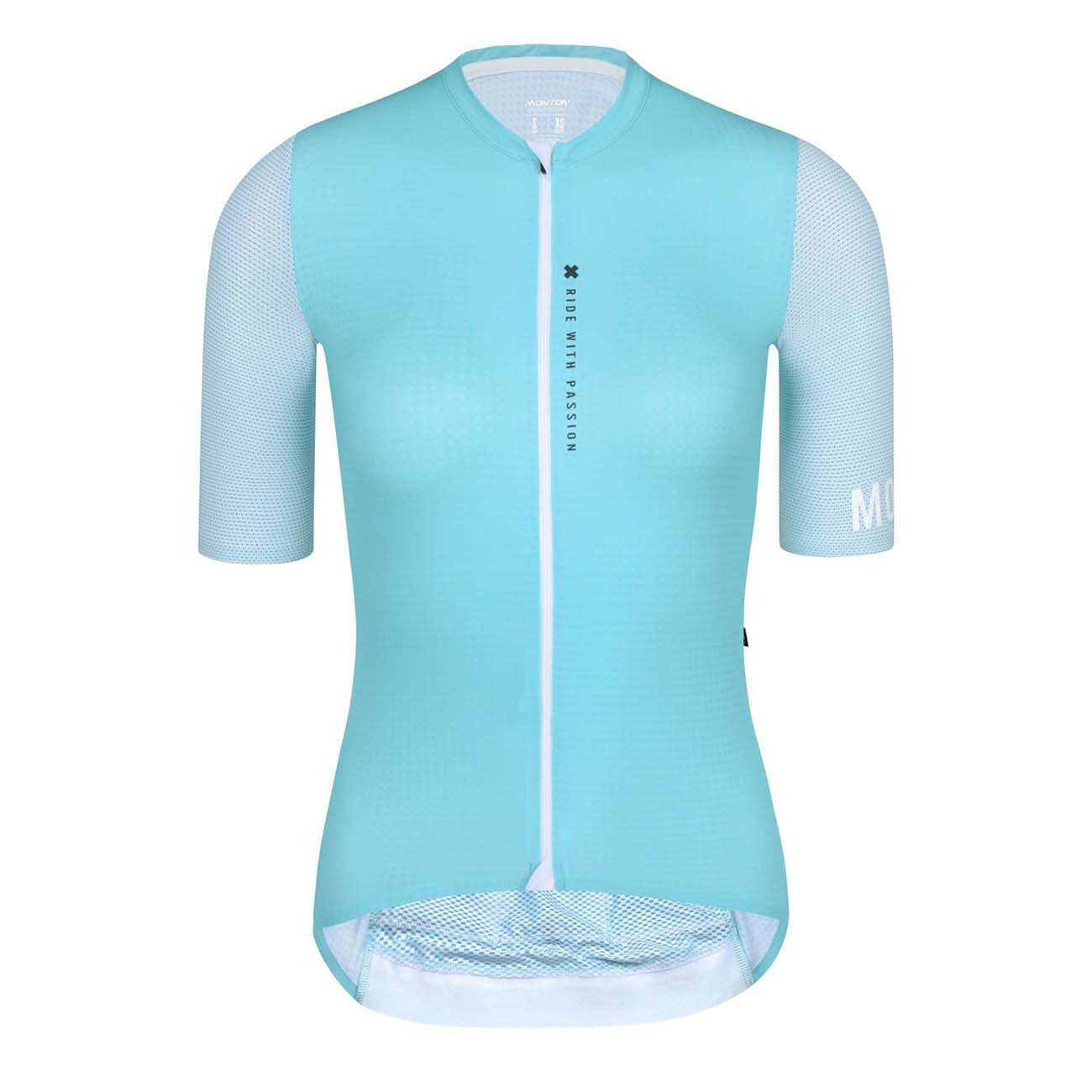 Levně MONTON Cyklistický dres s krátkým rukávem - CHECHEN LADY - světle modrá XS