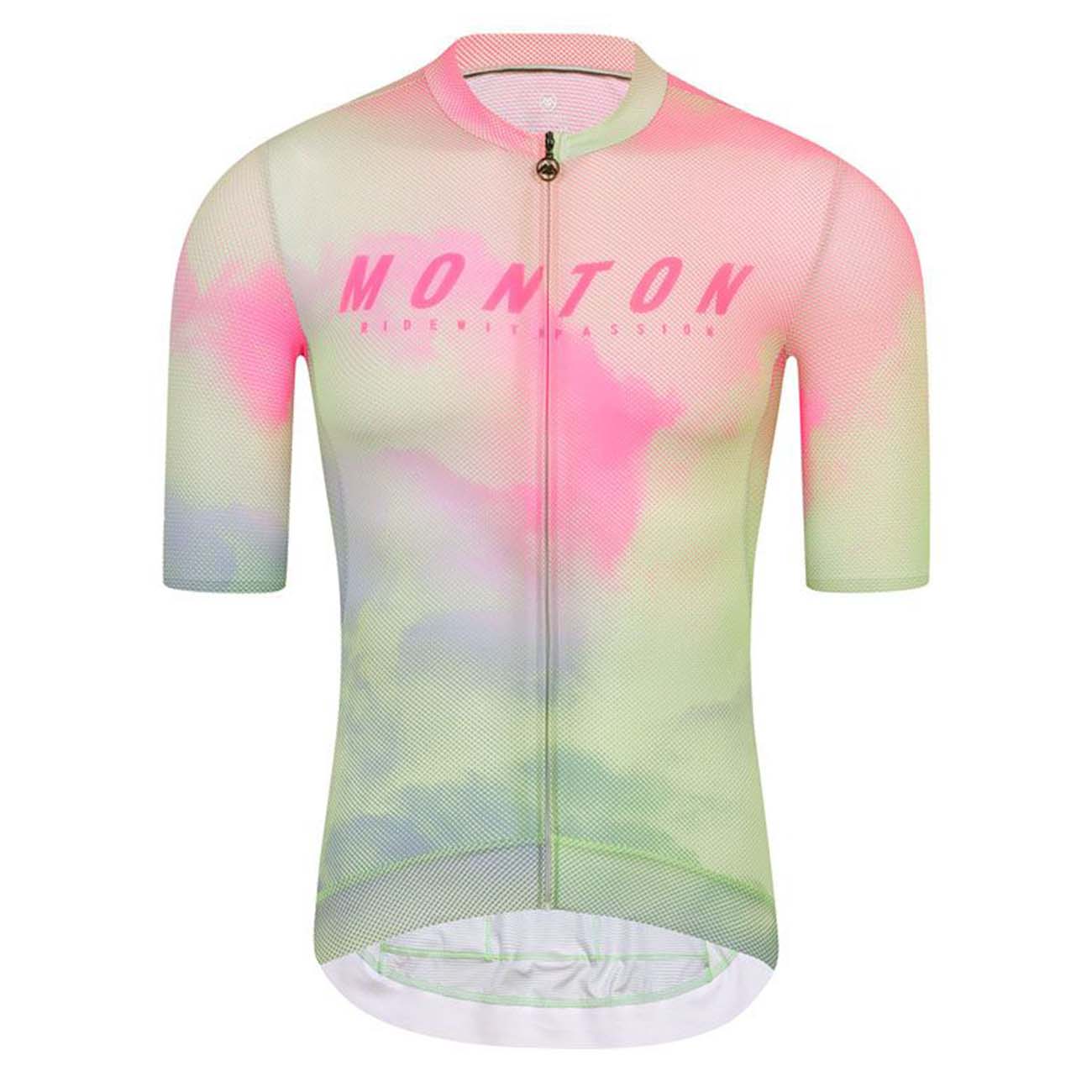 
                MONTON Cyklistický dres s krátkým rukávem - MORNINGGLOW - světle zelená/fialová/růžová
            