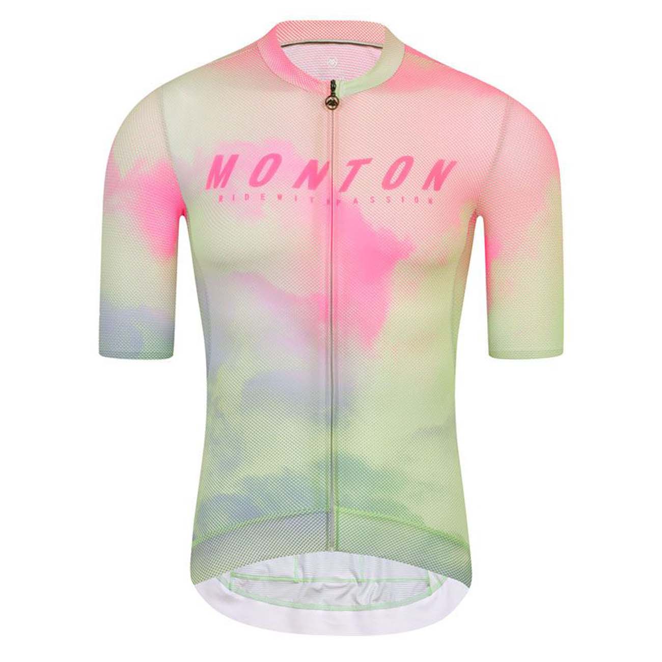 
                MONTON Cyklistický dres s krátkým rukávem - MORNINGGLOW - světle zelená/fialová/růžová XS
            