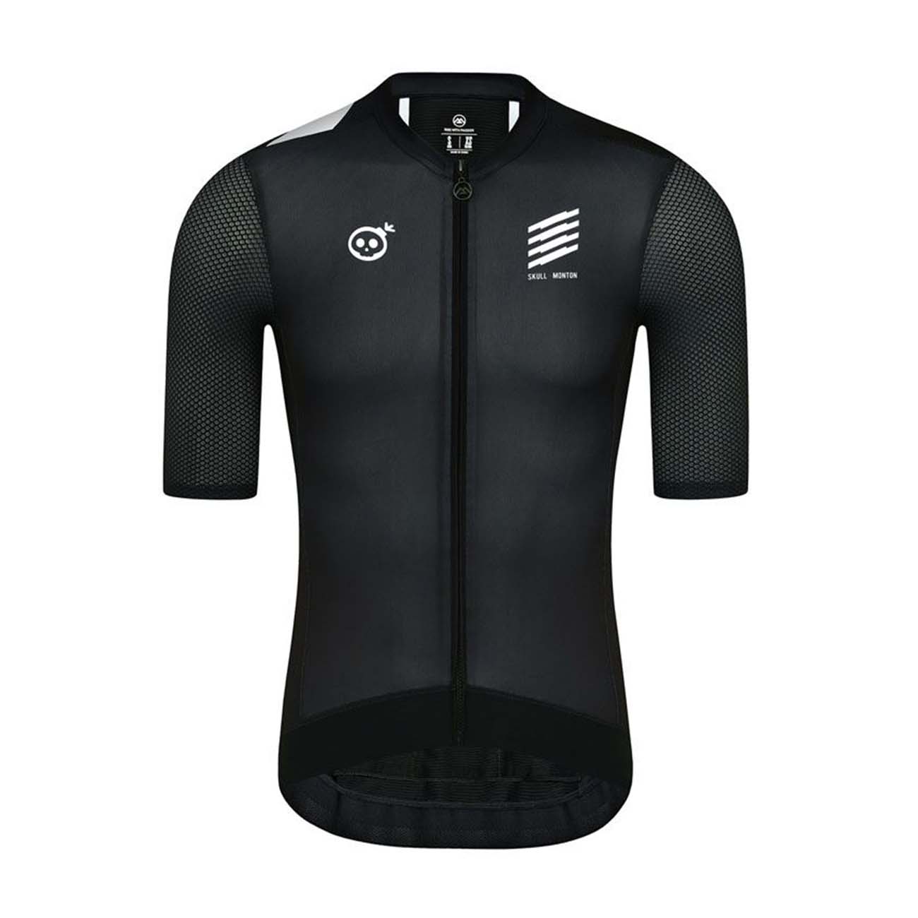
                MONTON Cyklistický dres s krátkým rukávem - SKULL III - bílá/černá
            