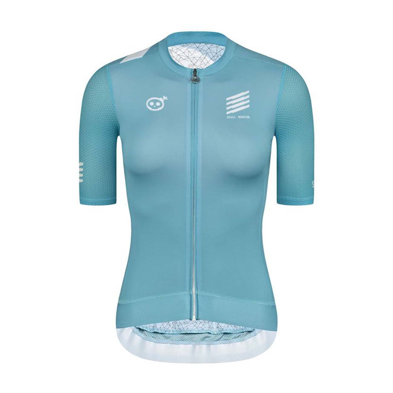
                MONTON Cyklistický dres s krátkým rukávem - SKULL III LADY - modrá/bílá
            