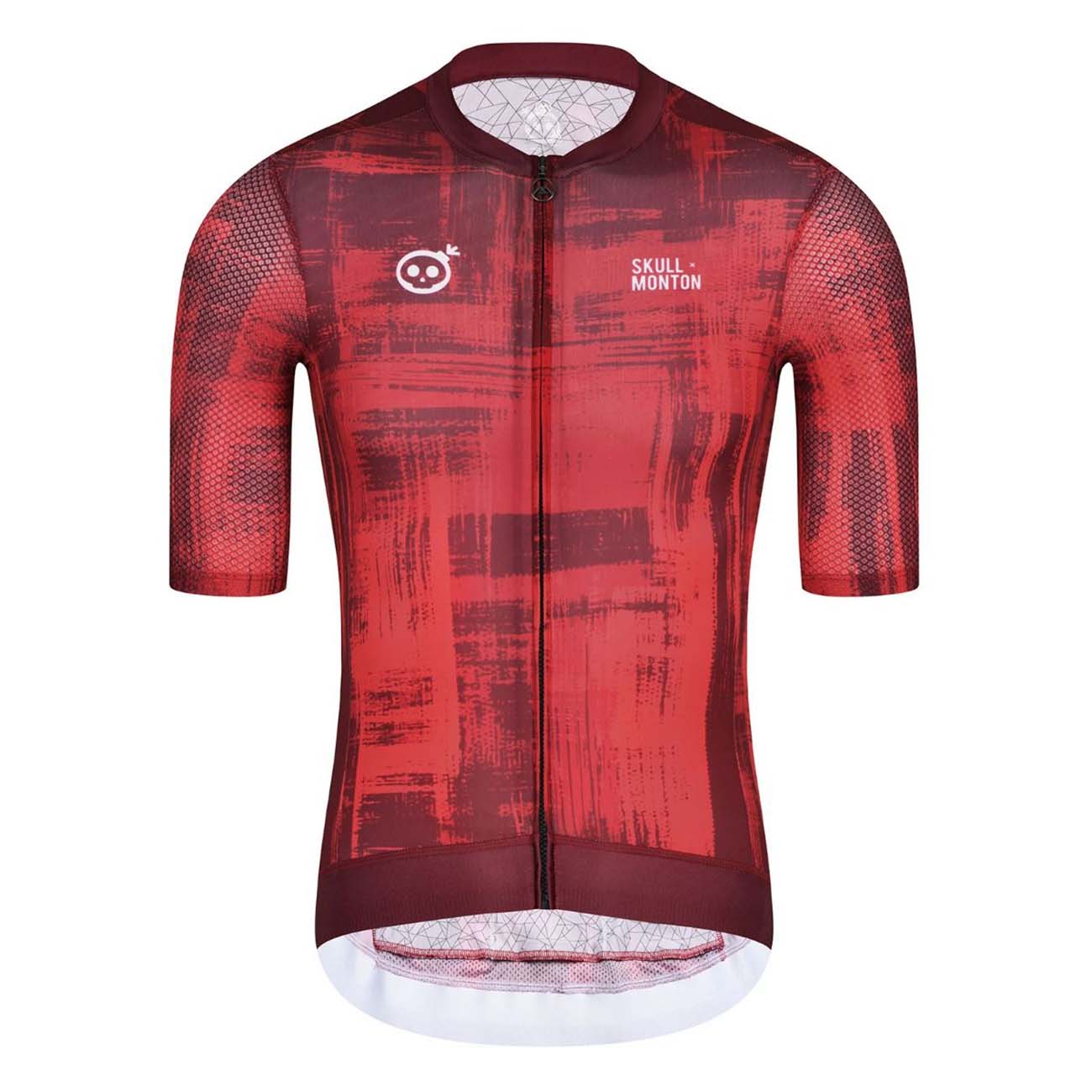 
                MONTON Cyklistický dres s krátkým rukávem - SKULL SMEARSPACE - červená
            
