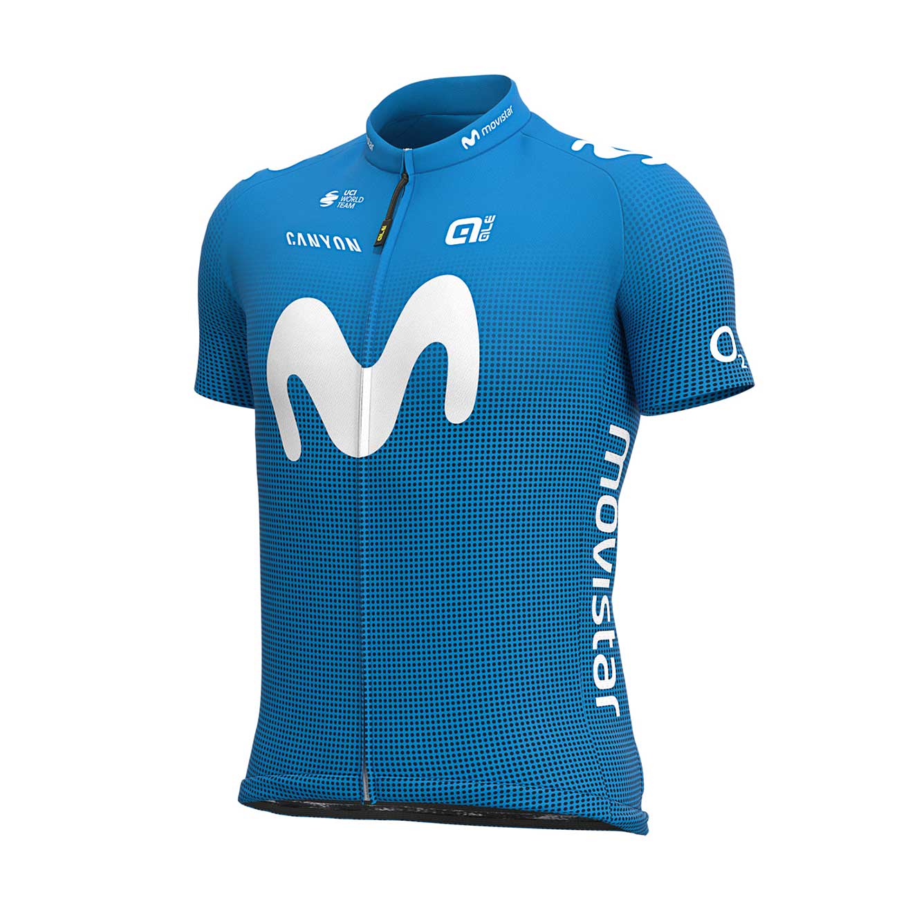 Levně ALÉ Cyklistický dres s krátkým rukávem - MOVISTAR 2021 PRIME - světle modrá