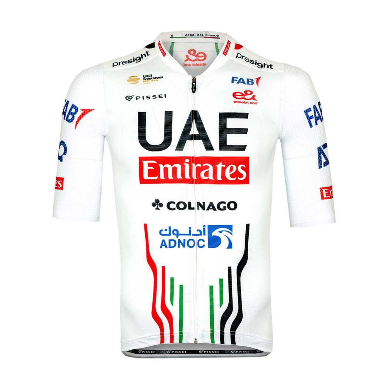 
                PISSEI Cyklistický dres s krátkým rukávem - UAE TEAM EMIRATES OFFICIAL 2024 - bílá/červená/černá
            
