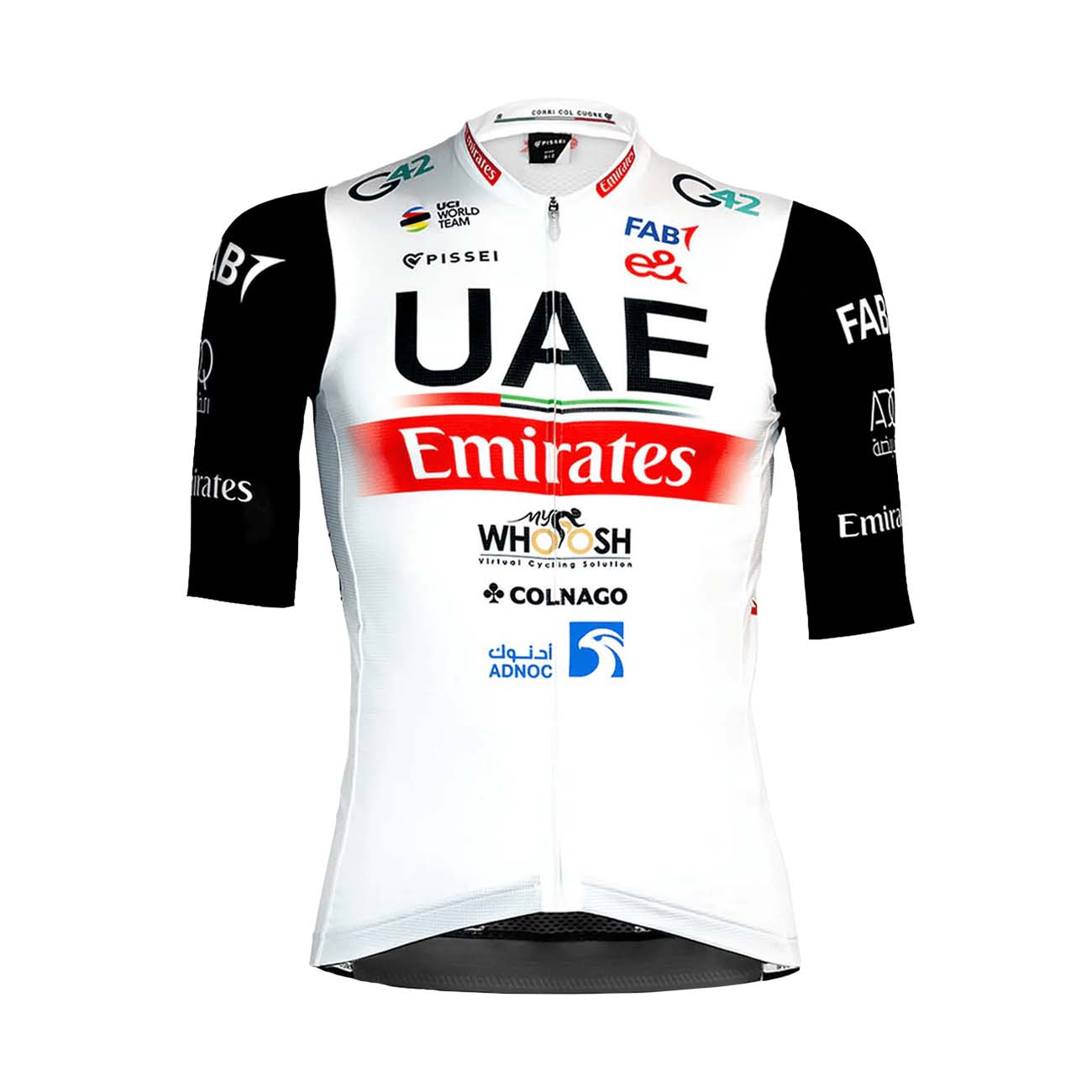 
                PISSEI Cyklistický dres s krátkým rukávem - UAE TEAM EMIRATES 23 - bílá/černá/červená
            