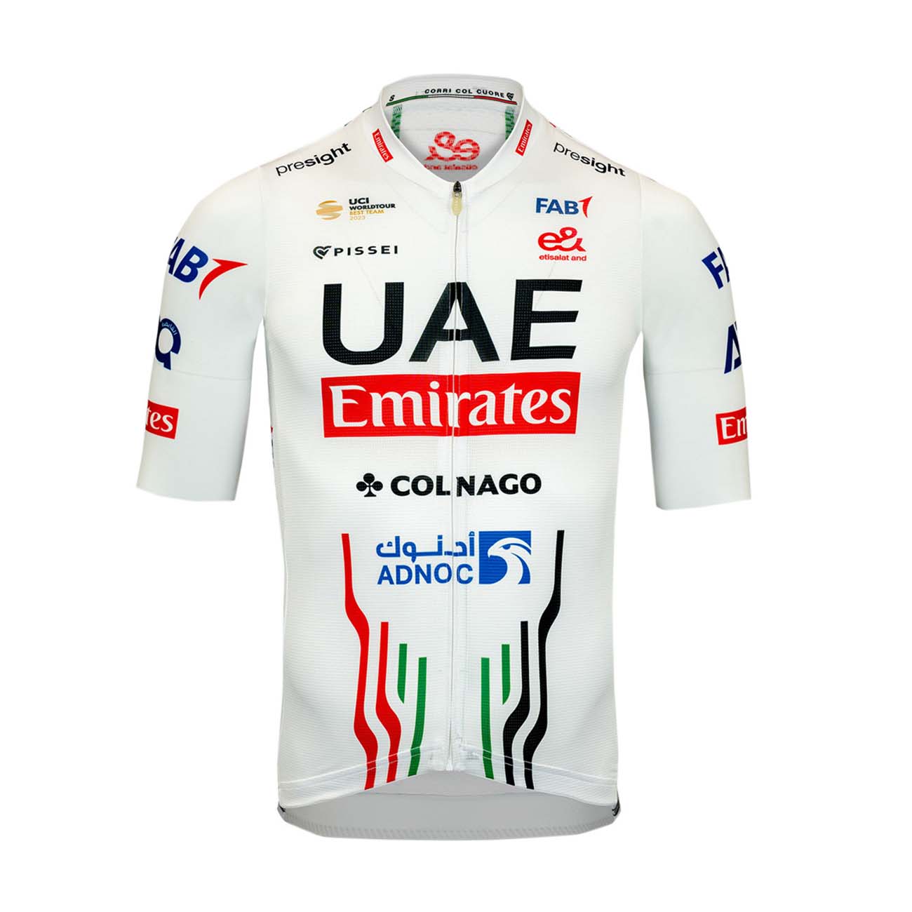 
                PISSEI Cyklistický dres s krátkým rukávem - UAE TEAM EMIRATES 2024 - červená/bílá/černá
            