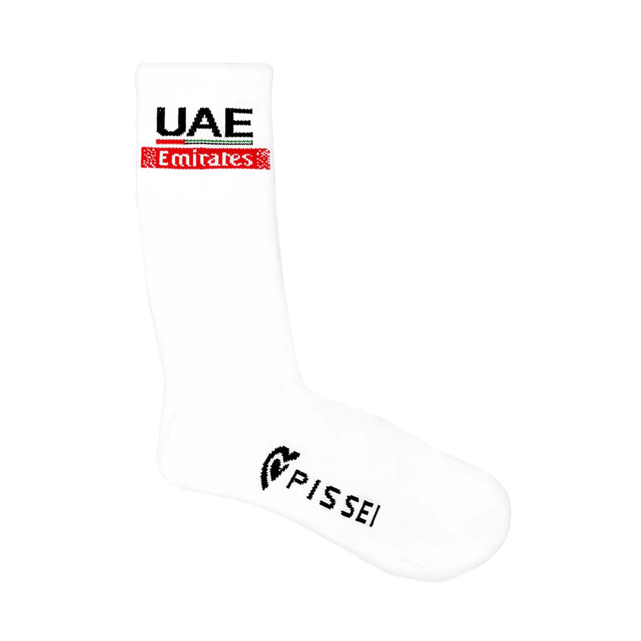 
                PISSEI Cyklistické ponožky klasické - UAE TEAM EMIRATES 2024 RACE - bílá
            
