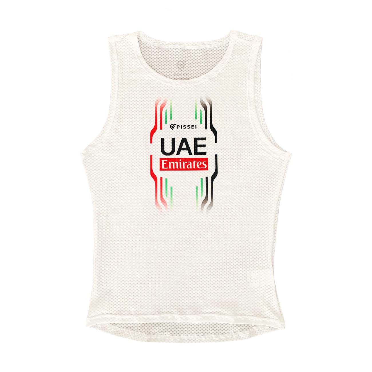 
                PISSEI Cyklistické triko bez rukávů - UAE TEAM EMIRATES 2024 - bílá
            