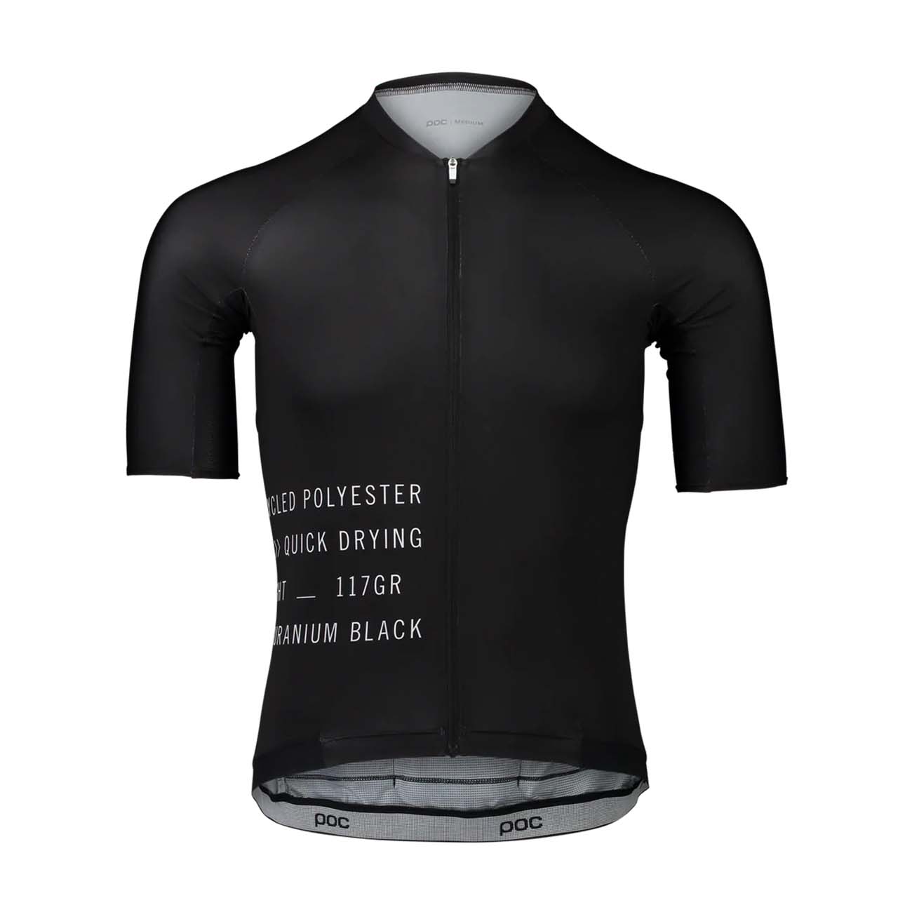 
                POC Cyklistický dres s krátkým rukávem - PRISTINE PRINT - černá
            