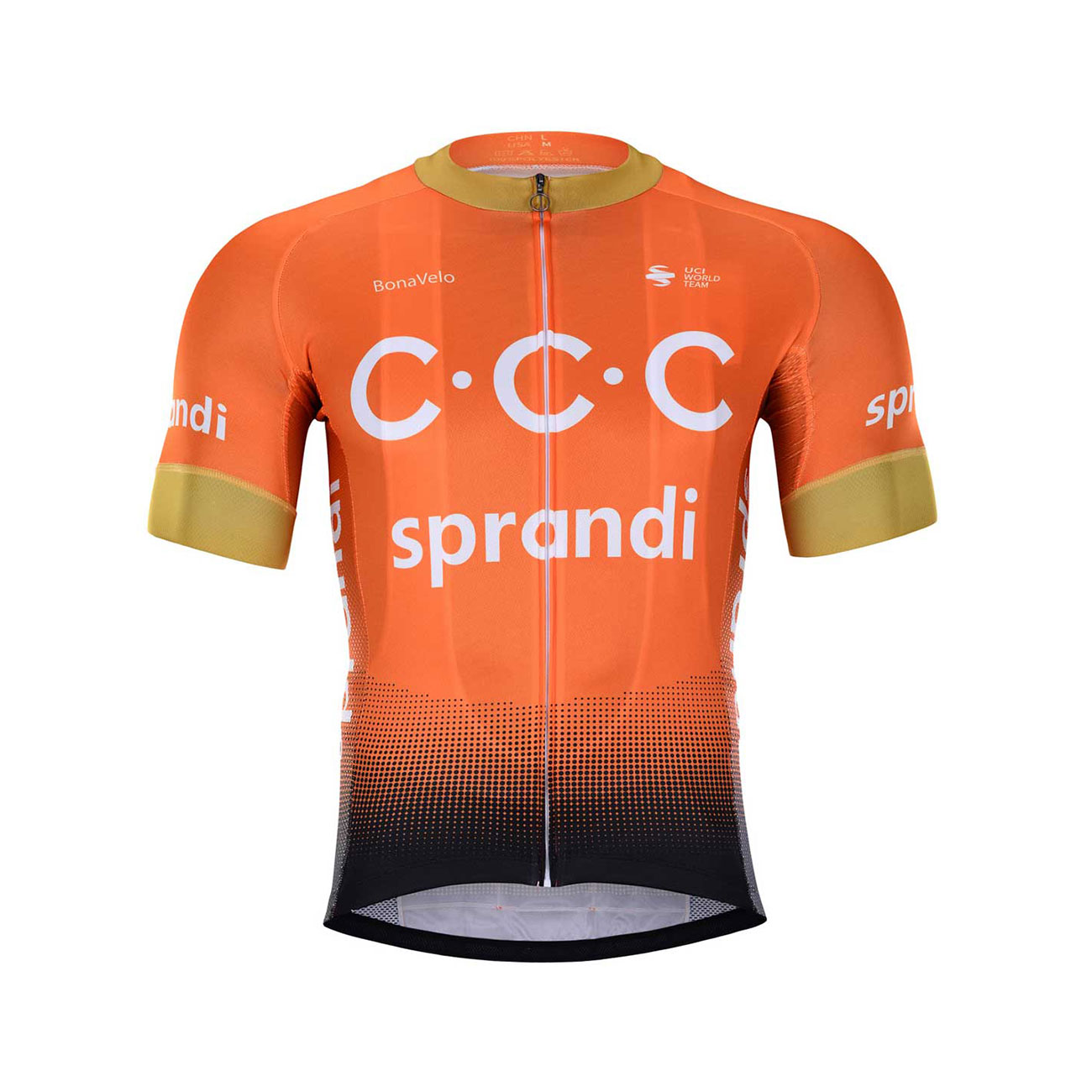 
                BONAVELO Cyklistický dres s krátkým rukávem - CCC 2020 - oranžová S
            