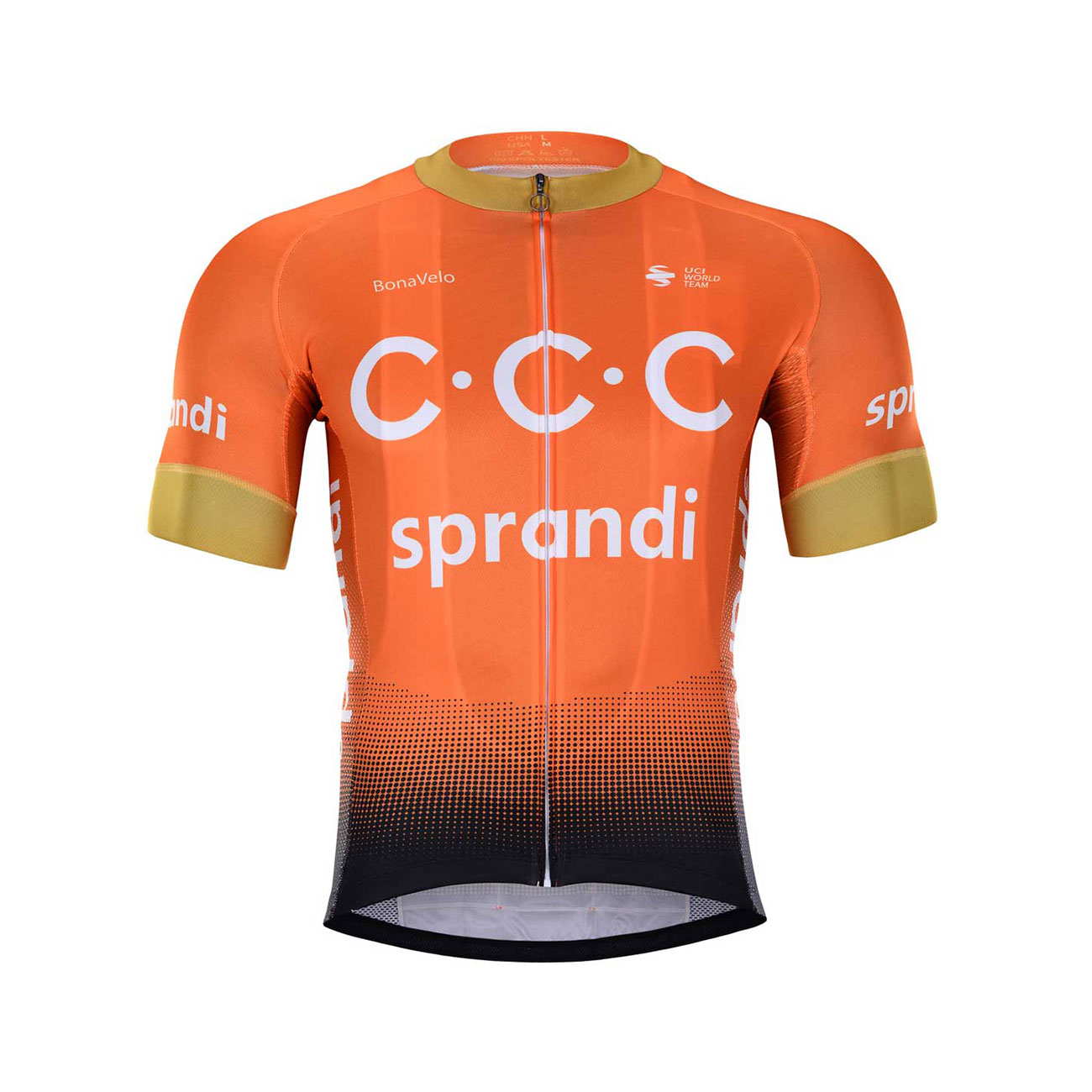 Levně BONAVELO Cyklistický dres s krátkým rukávem - CCC 2020 - oranžová XS