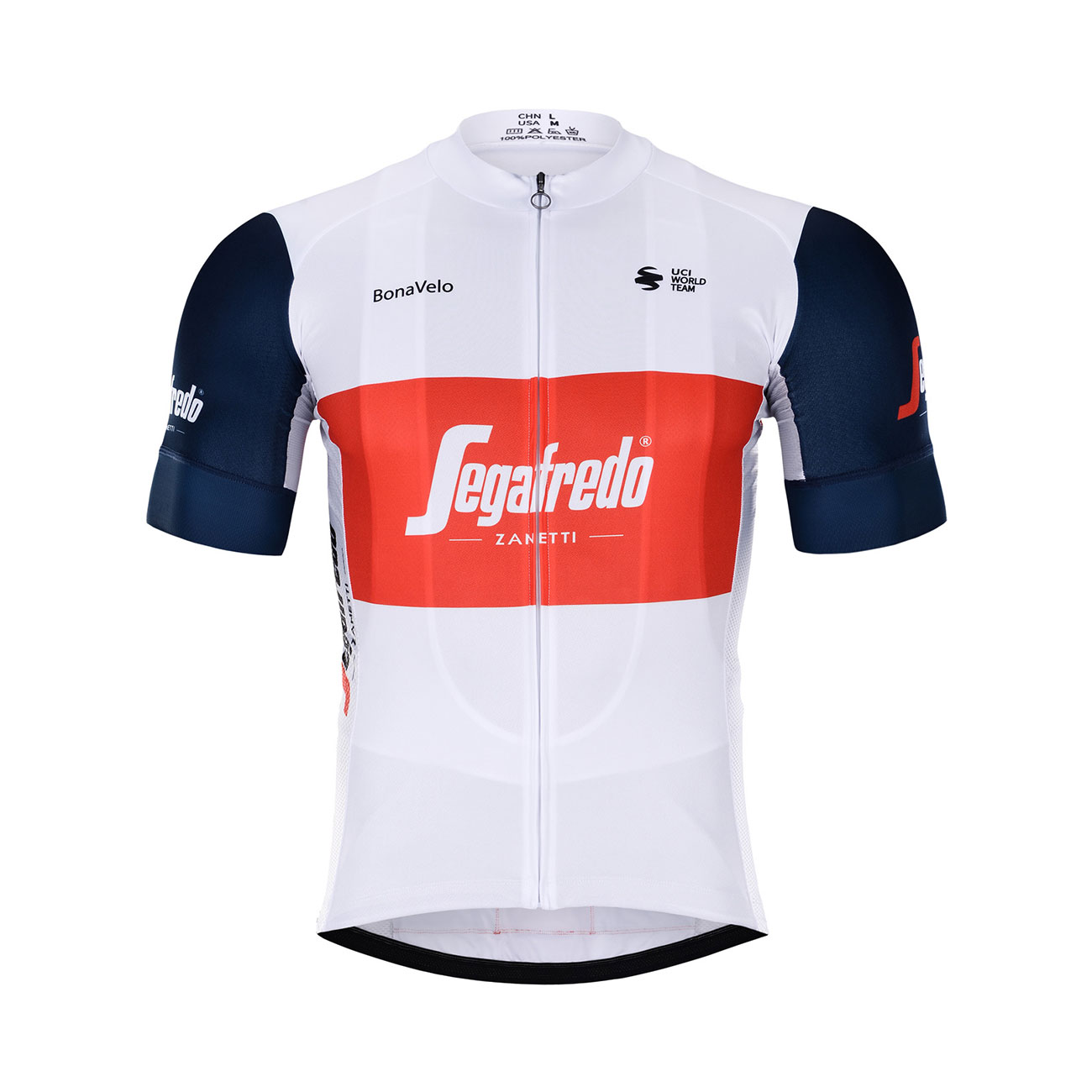
                BONAVELO Cyklistický dres s krátkým rukávem - TREK 2021 - modrá/bílá/červená 2XL
            