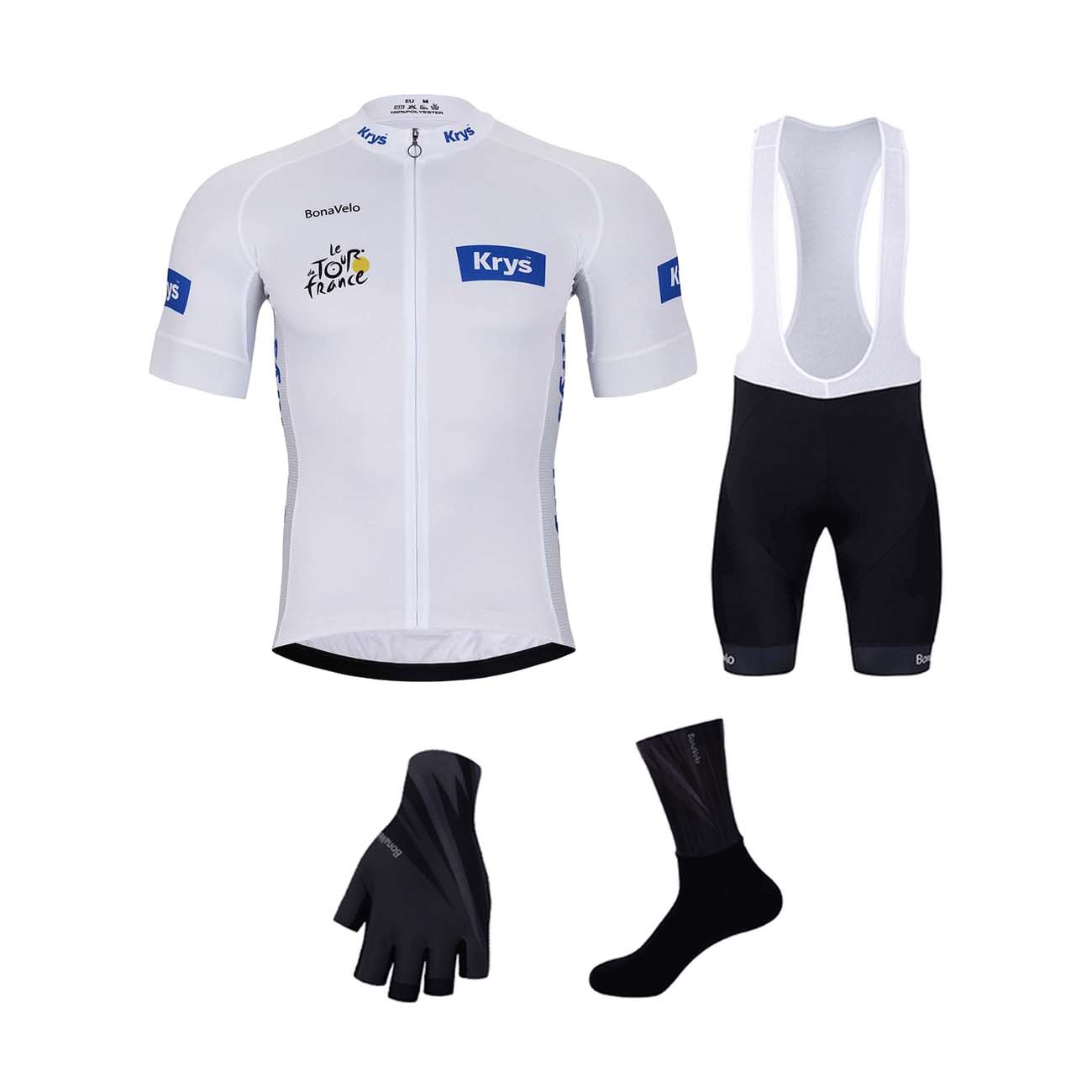 
                BONAVELO Cyklistický mega set - TOUR DE FRANCE 2023 - bílá/modrá/černá
            