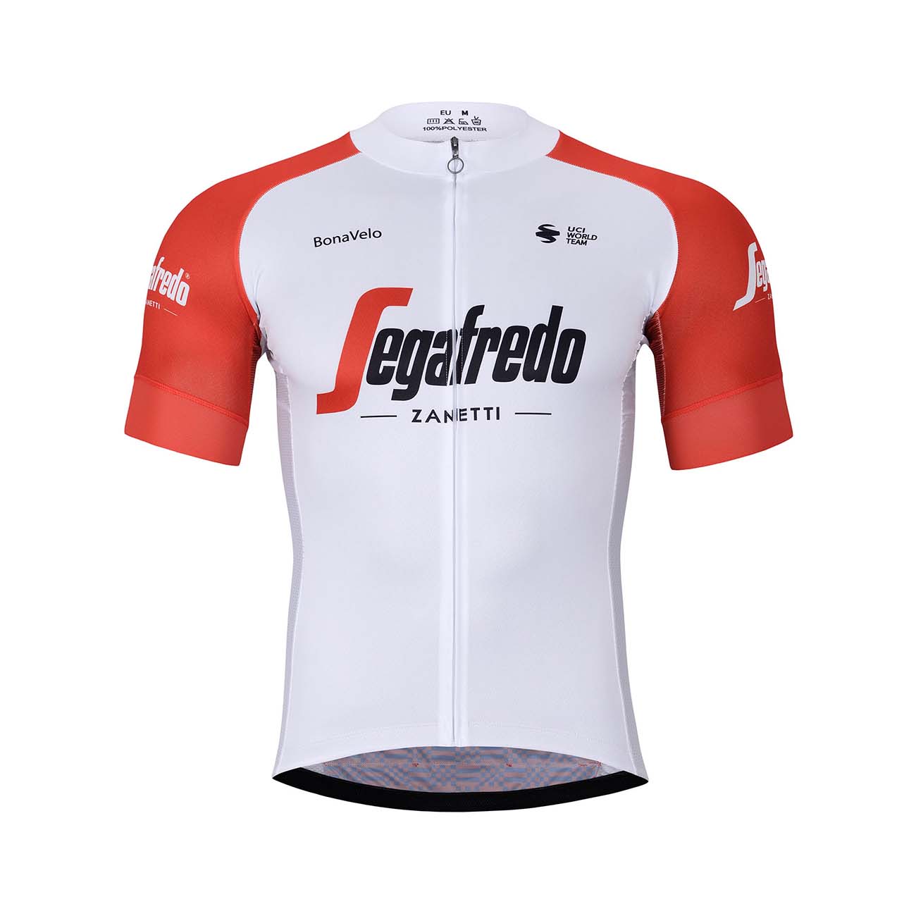BONAVELO Cyklistický dres s krátkým rukávem - TREK 2023 - bílá/černá/červená XS