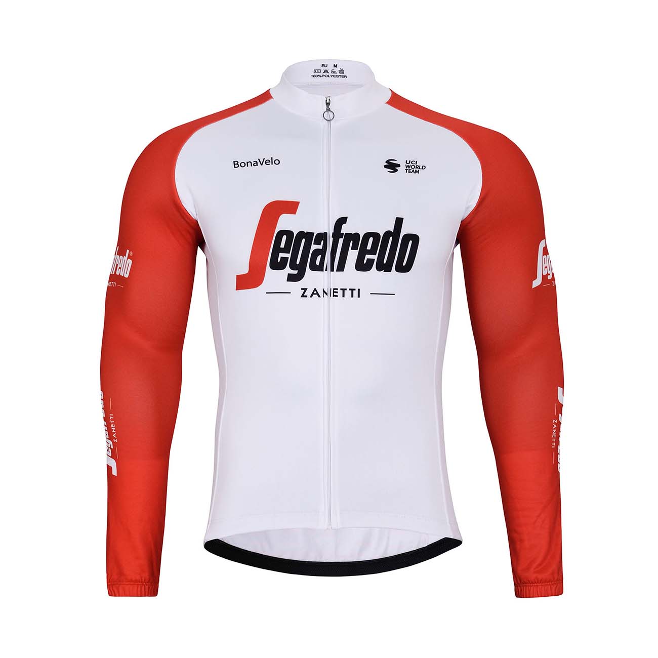 
                BONAVELO Cyklistický dres s dlouhým rukávem zimní - TREK 2023 WINTER - červená/modrá/bílá S
            