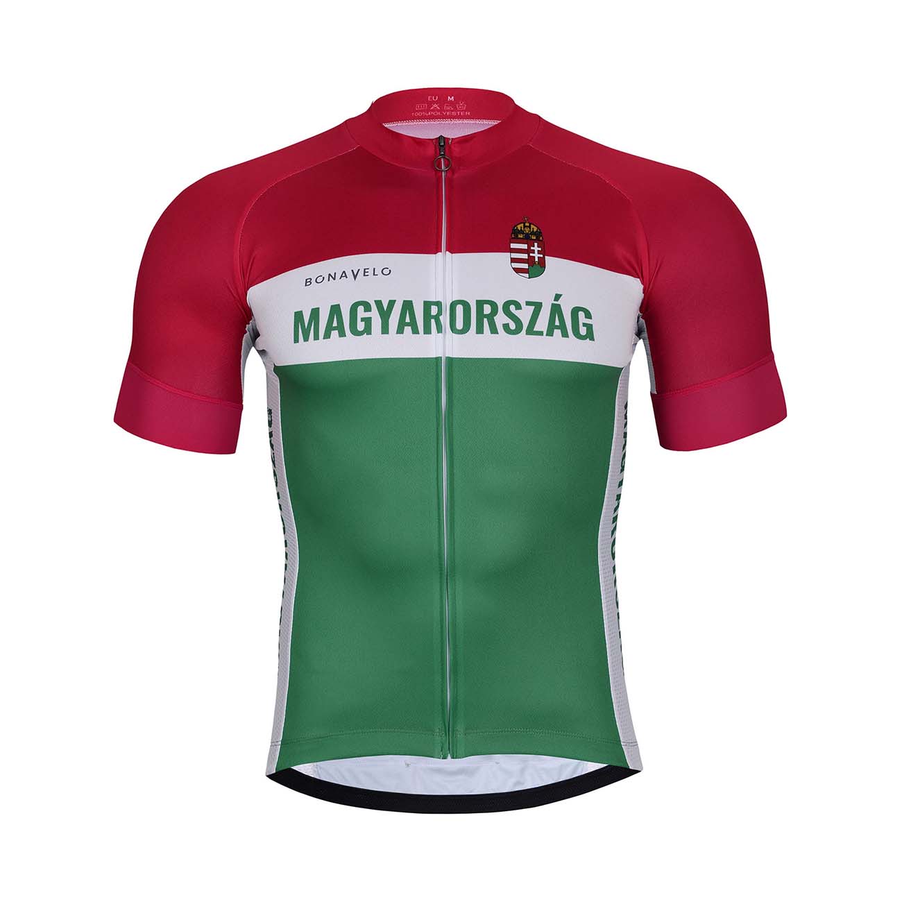 
                BONAVELO Cyklistický dres s krátkým rukávem - HUNGARY - bílá/červená/zelená 4XL
            