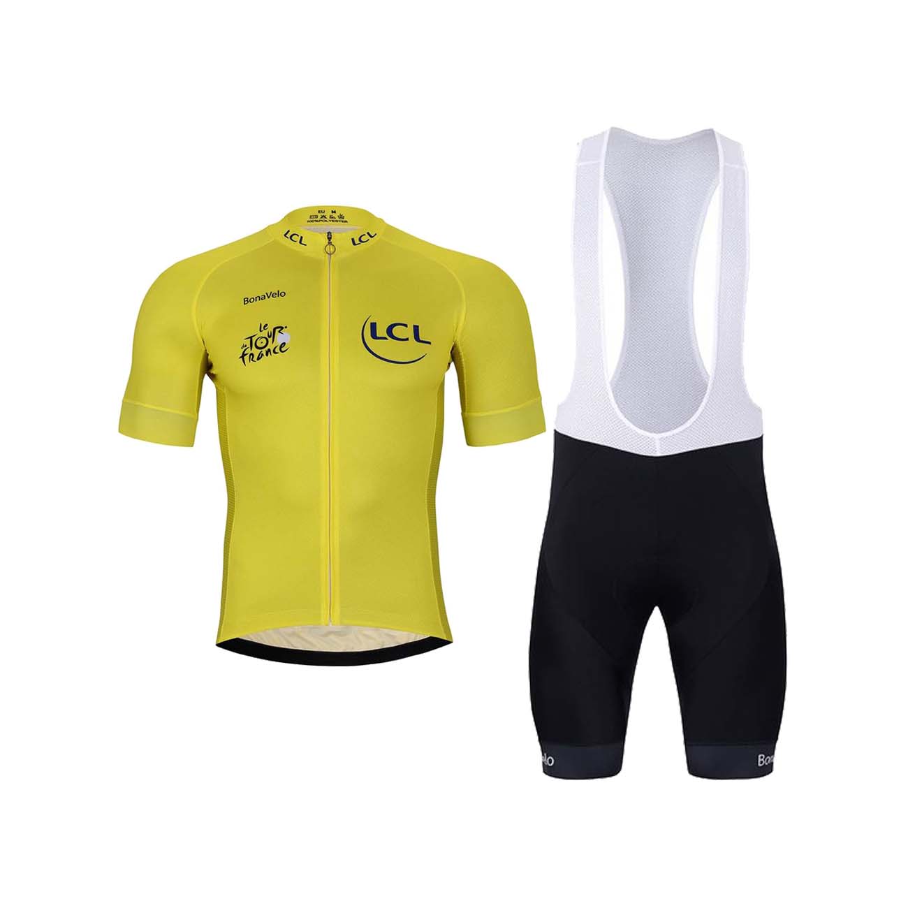 
                BONAVELO Cyklistický krátký dres a krátké kalhoty - TOUR DE FRANCE 2024 - černá/žlutá
            