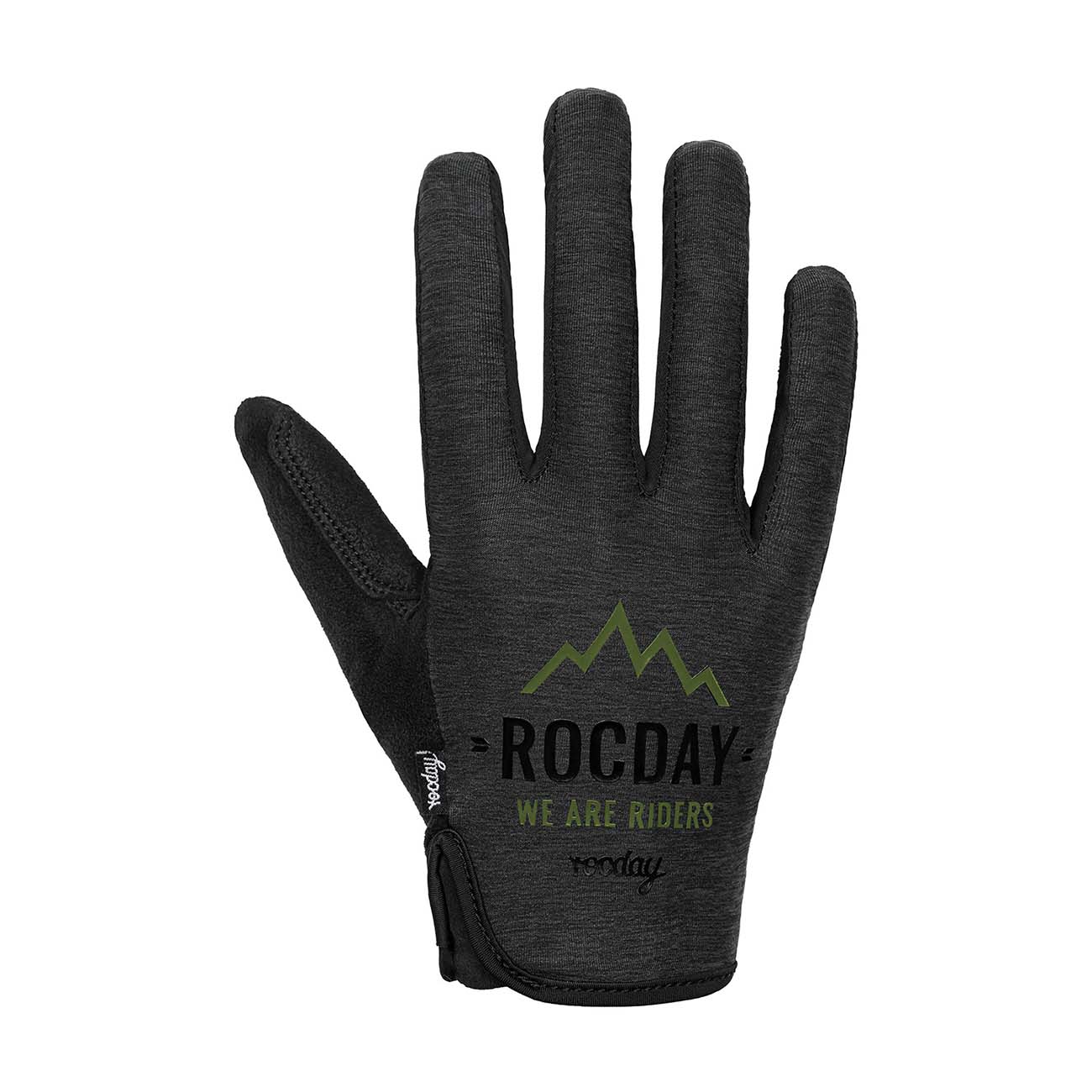 
                ROCDAY Cyklistické rukavice dlouhoprsté - FLOW - černá/zelená M
            