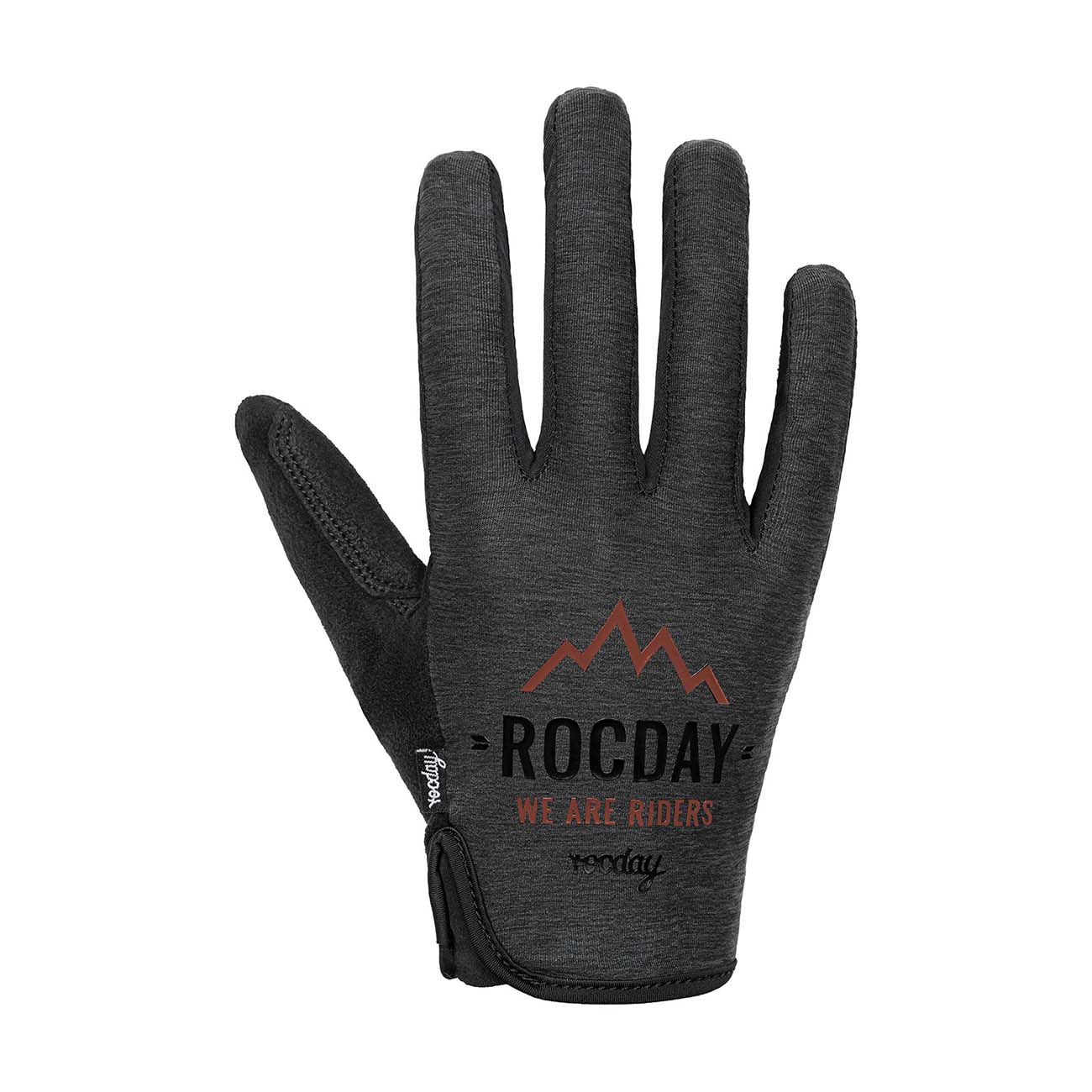 
                ROCDAY Cyklistické rukavice dlouhoprsté - FLOW - černá/červená XL
            