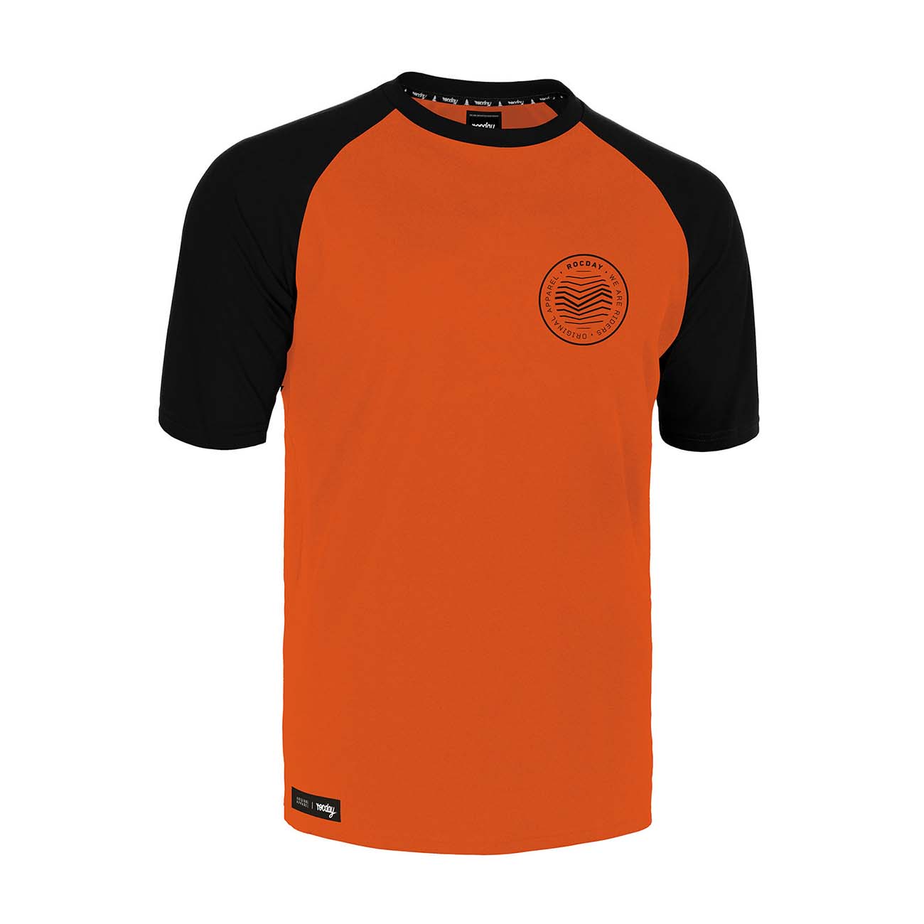 
                ROCDAY Cyklistický dres s krátkým rukávem - GRAVEL - oranžová/černá XL
            