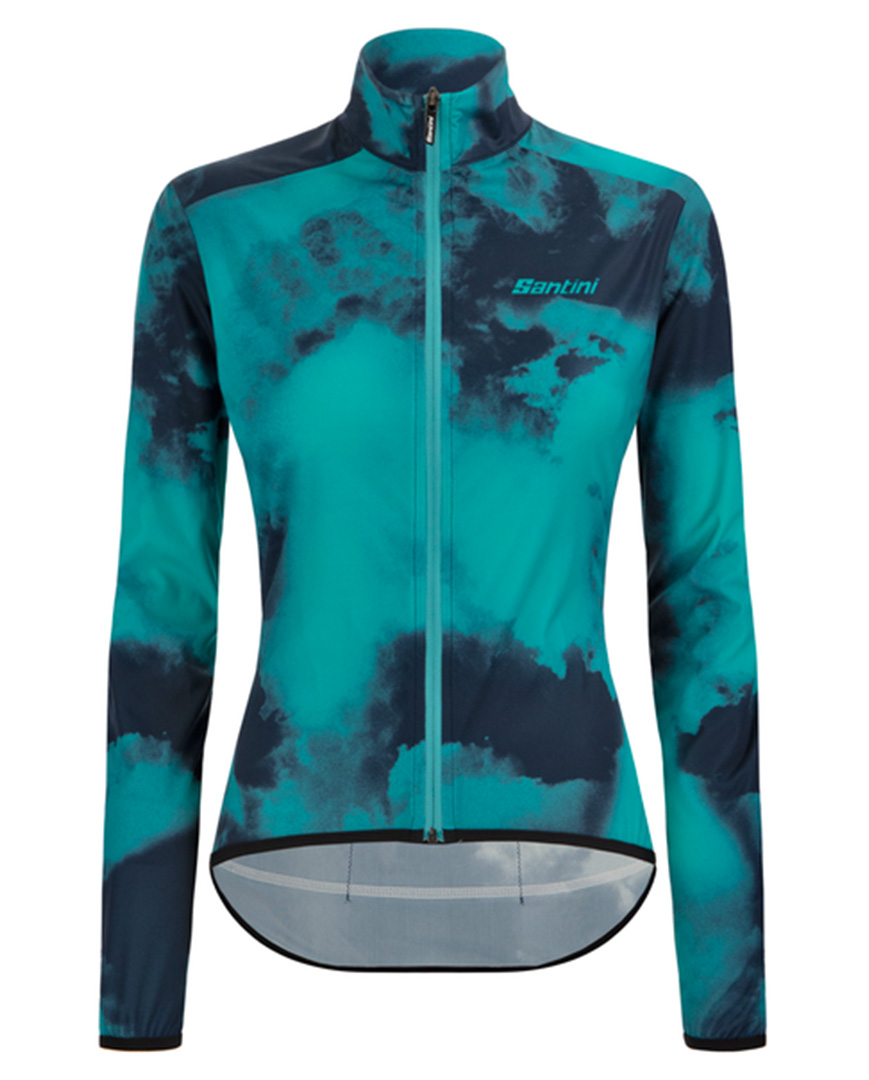 
                SANTINI Cyklistická větruodolná bunda - NEBULA STORM LADY - světle modrá
            