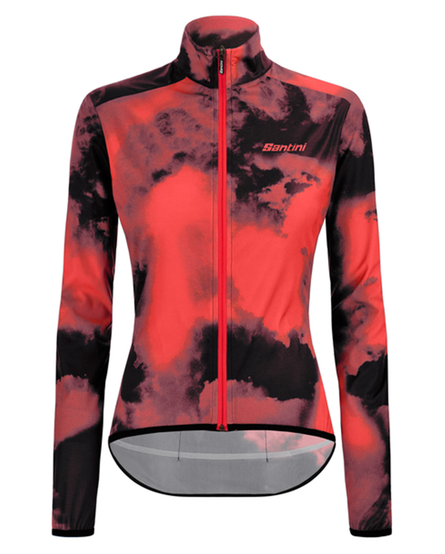 
                SANTINI Cyklistická větruodolná bunda - NEBULA STORM LADY - růžová XS
            