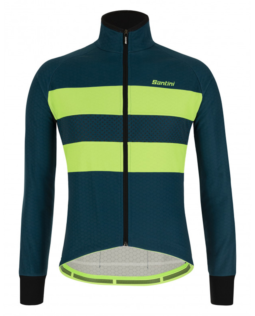 
                SANTINI Cyklistická zateplená bunda - COLORE BENGAL WINTER - modrá L
            