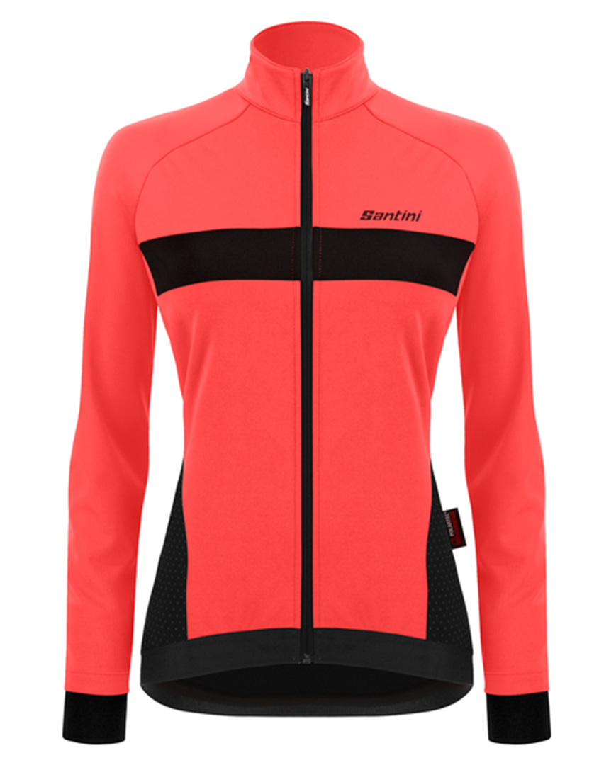 SANTINI biciklistička jakna s izolacijom - CORAL BENGAL LADY - ružičasta