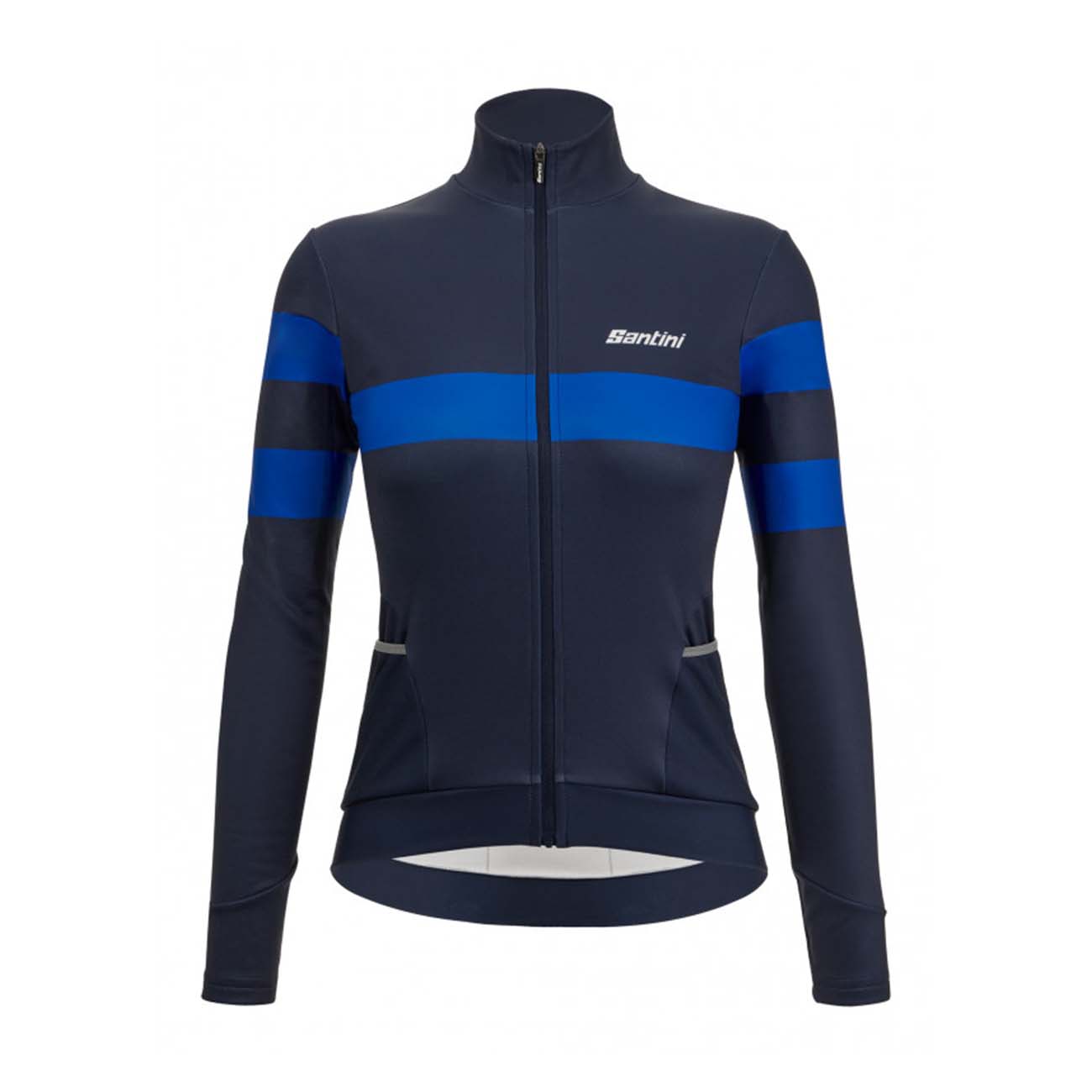 Levně SANTINI Cyklistický dres s dlouhým rukávem zimní - CORAL BENGAL LADY - modrá S