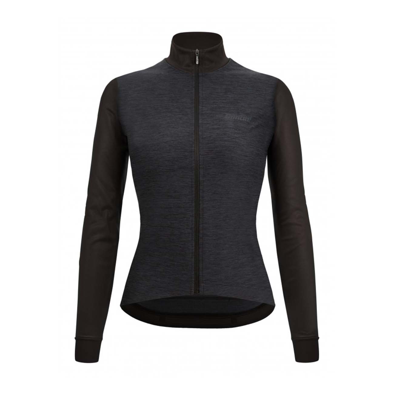 
                SANTINI Cyklistický dres s dlouhým rukávem zimní - COLORE PURO LADY - černá S
            