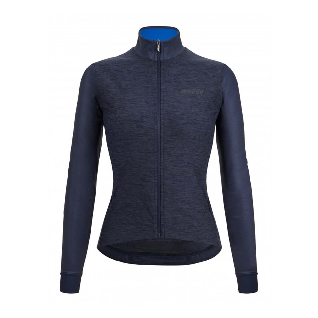 SANTINI Cyklistický dres s dlouhým rukávem zimní - COLORE PURO LADY - modrá 2XL