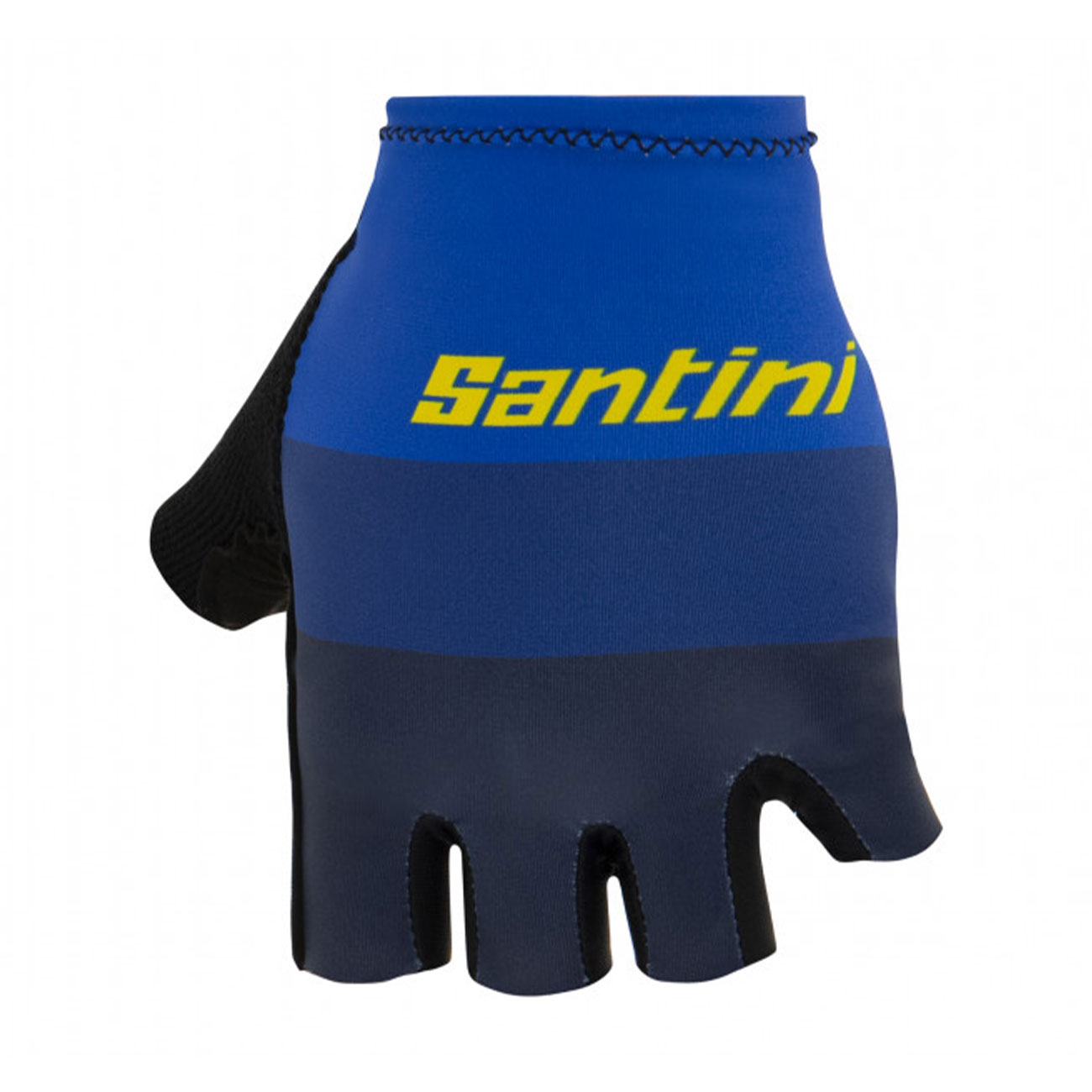 SANTINI Cyklistické rukavice krátkoprsté - LA VUELTA 2021 - modrá
