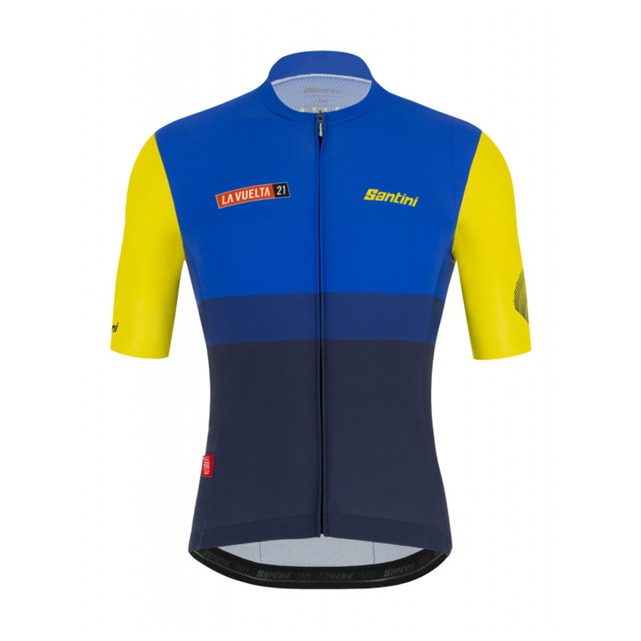 
                SANTINI Cyklistický dres s krátkým rukávem - LA VUELTA 2021 - žlutá/modrá
            
