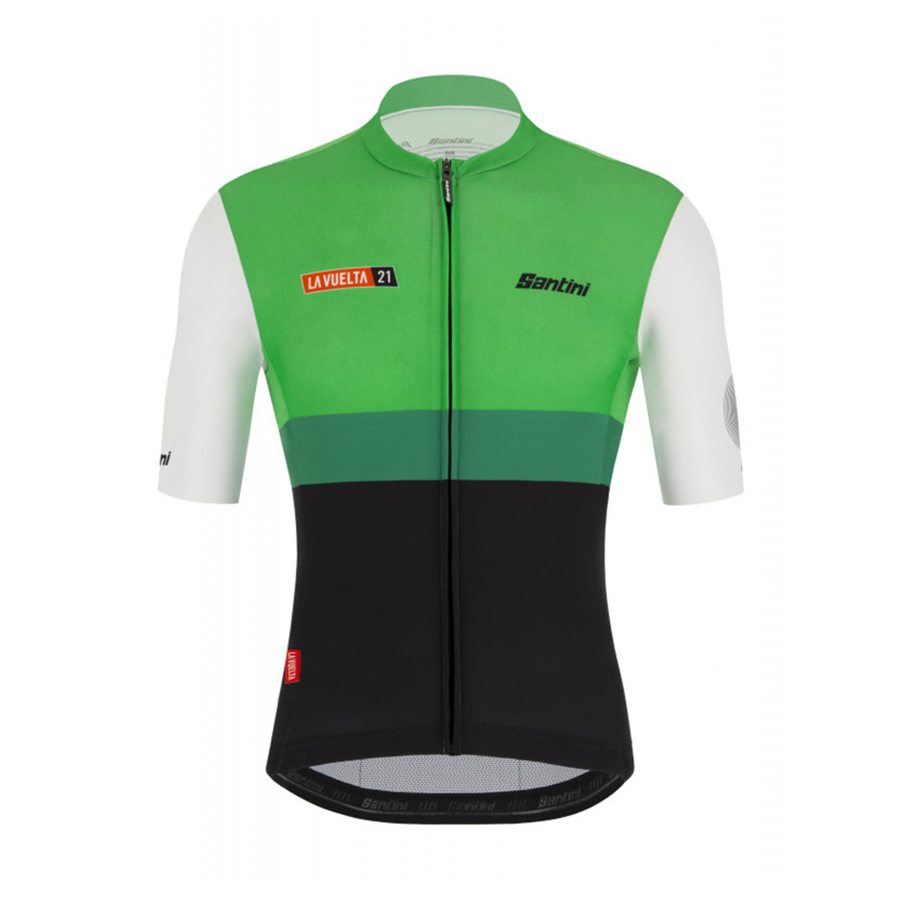 
                SANTINI Cyklistický dres s krátkým rukávem - LA VUELTA 2021 - zelená L
            