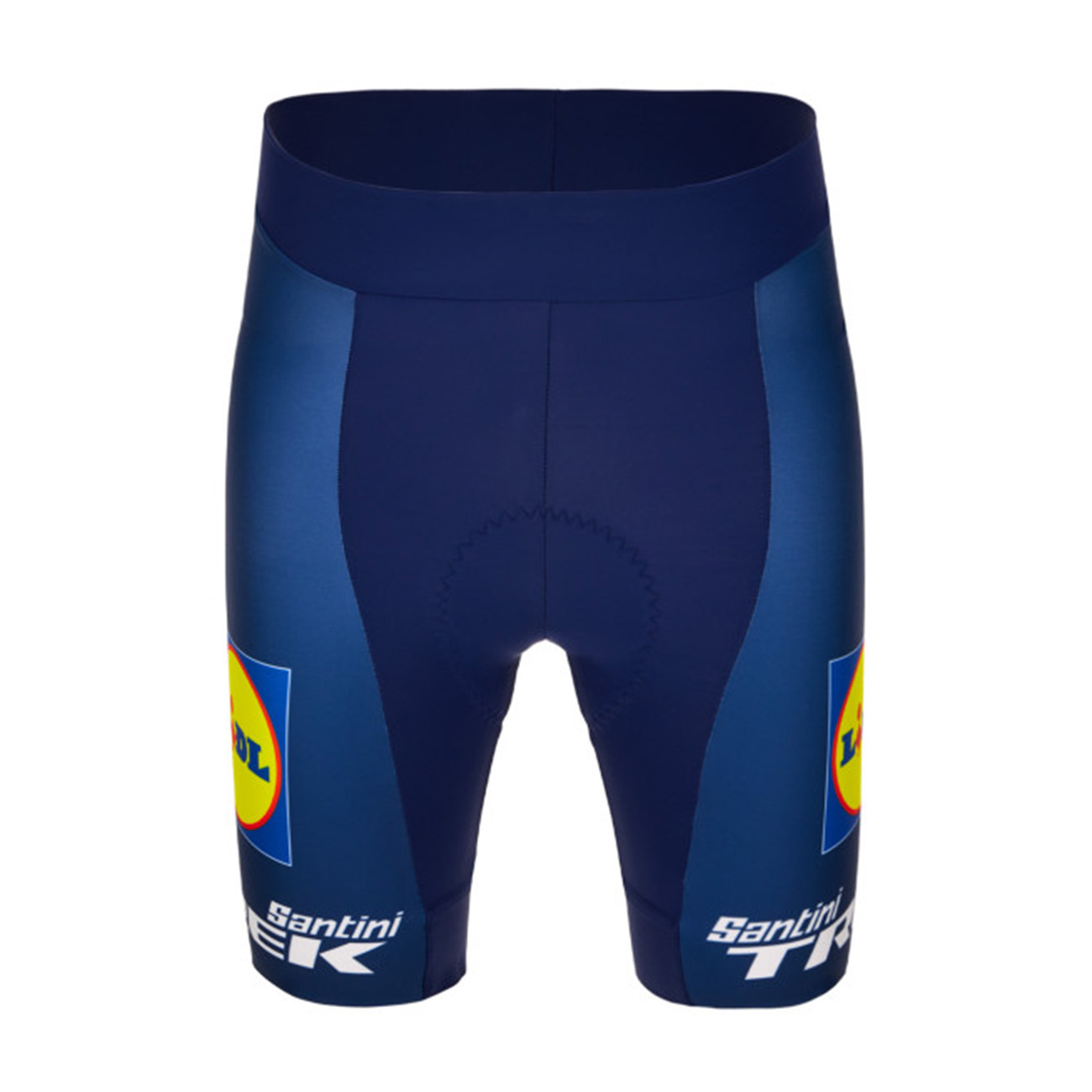 
                SANTINI Cyklistické kalhoty krátké bez laclu - LIDL TREK 2024 LADY - modrá L
            