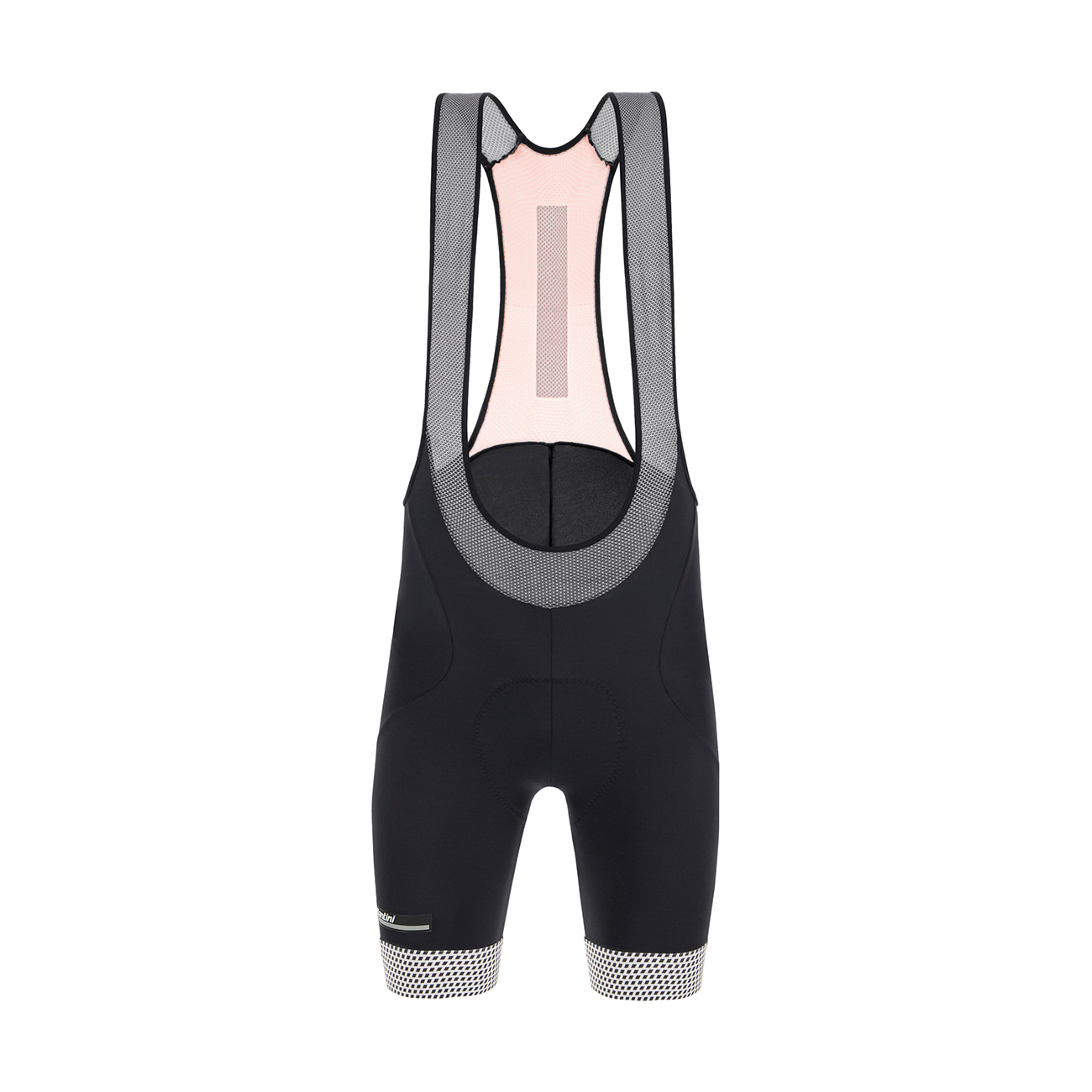
                SANTINI Cyklistické kalhoty krátké s laclem - KARMA KITE - černá 2XL
            