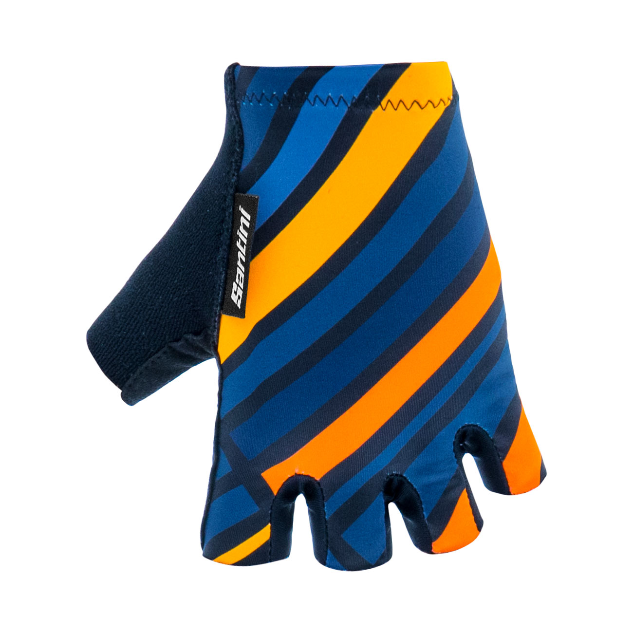 
                SANTINI Cyklistické rukavice krátkoprsté - RAGGIO - modrá/žlutá S
            