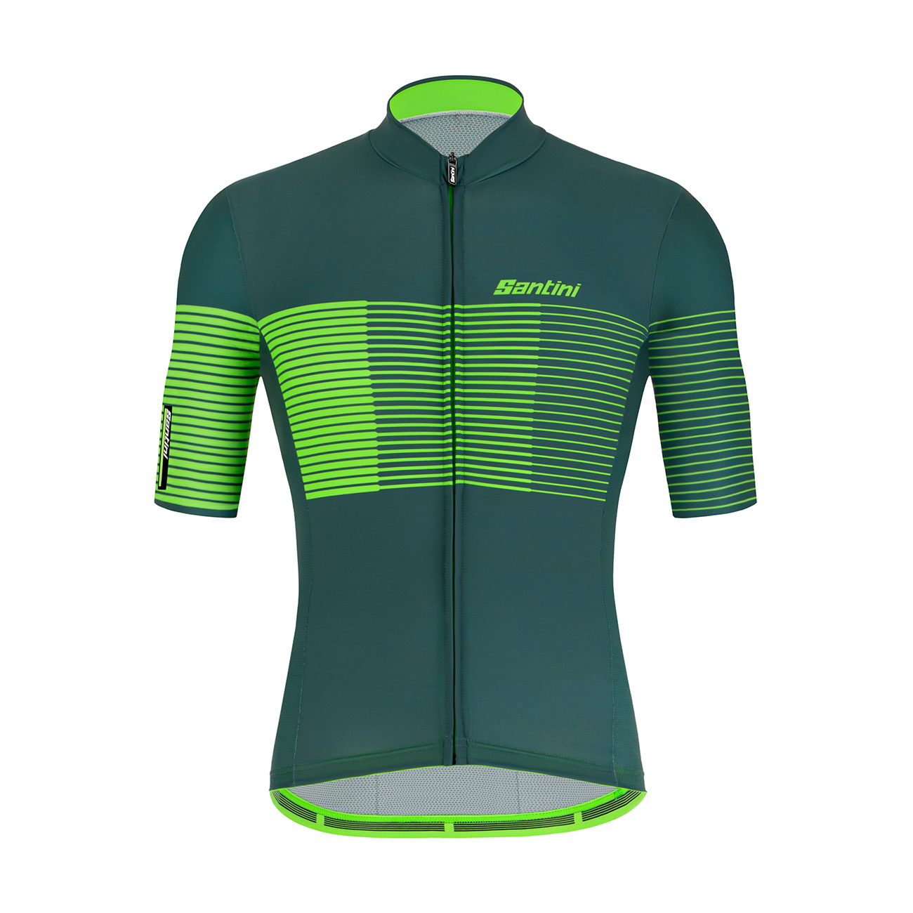 
                SANTINI Cyklistický dres s krátkým rukávem - TONO FRECCIA - zelená M
            