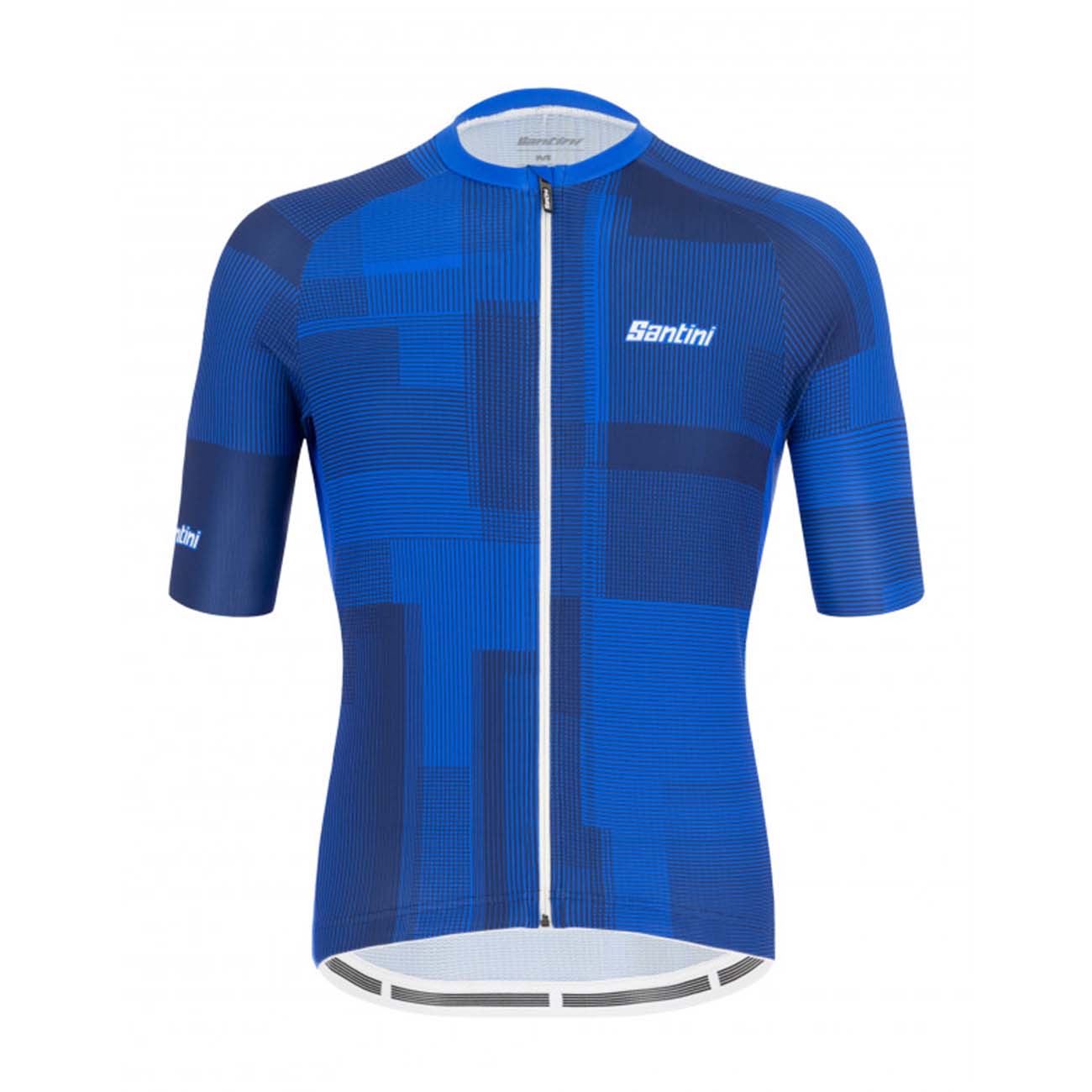 
                SANTINI Cyklistický dres s krátkým rukávem - KARMA KINETIC - modrá M
            
