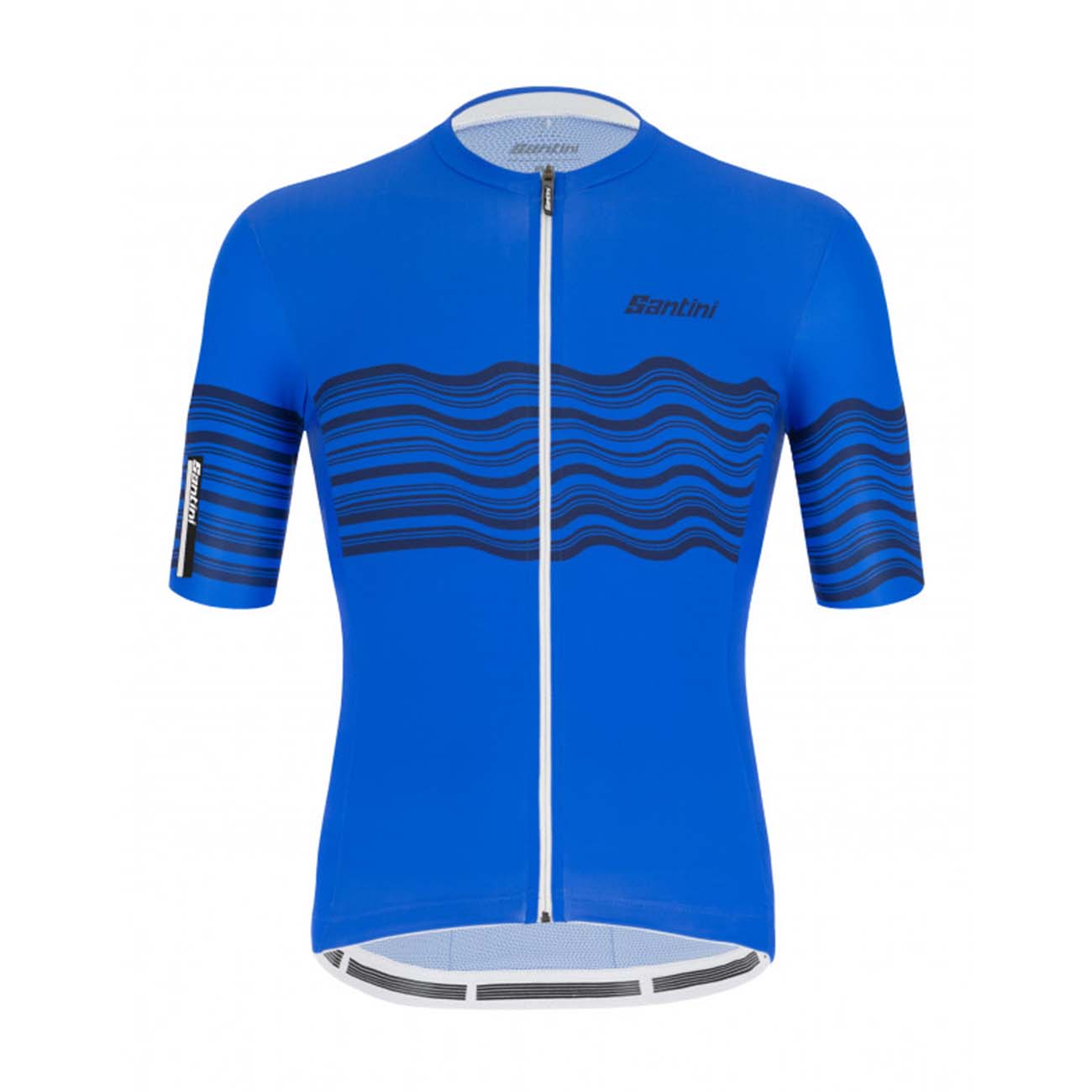 
                SANTINI Cyklistický dres s krátkým rukávem - TONO PROFILO - modrá L
            
