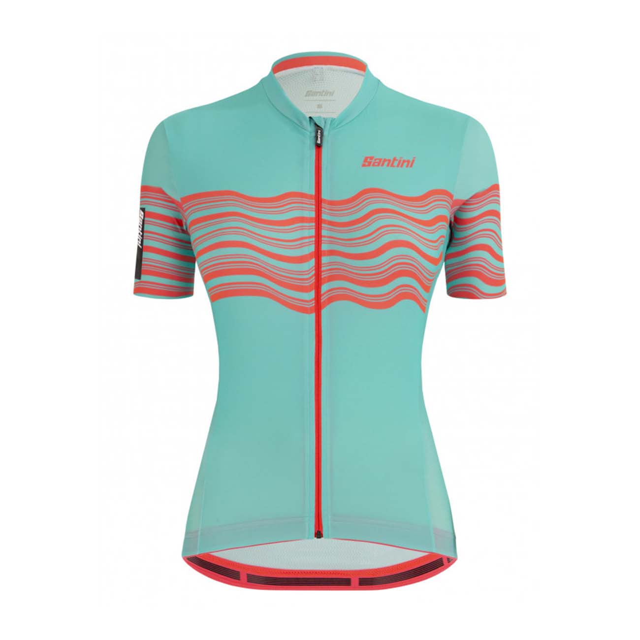 
                SANTINI Cyklistický dres s krátkým rukávem - TONO PROFILO LADY - oranžová/modrá XL
            