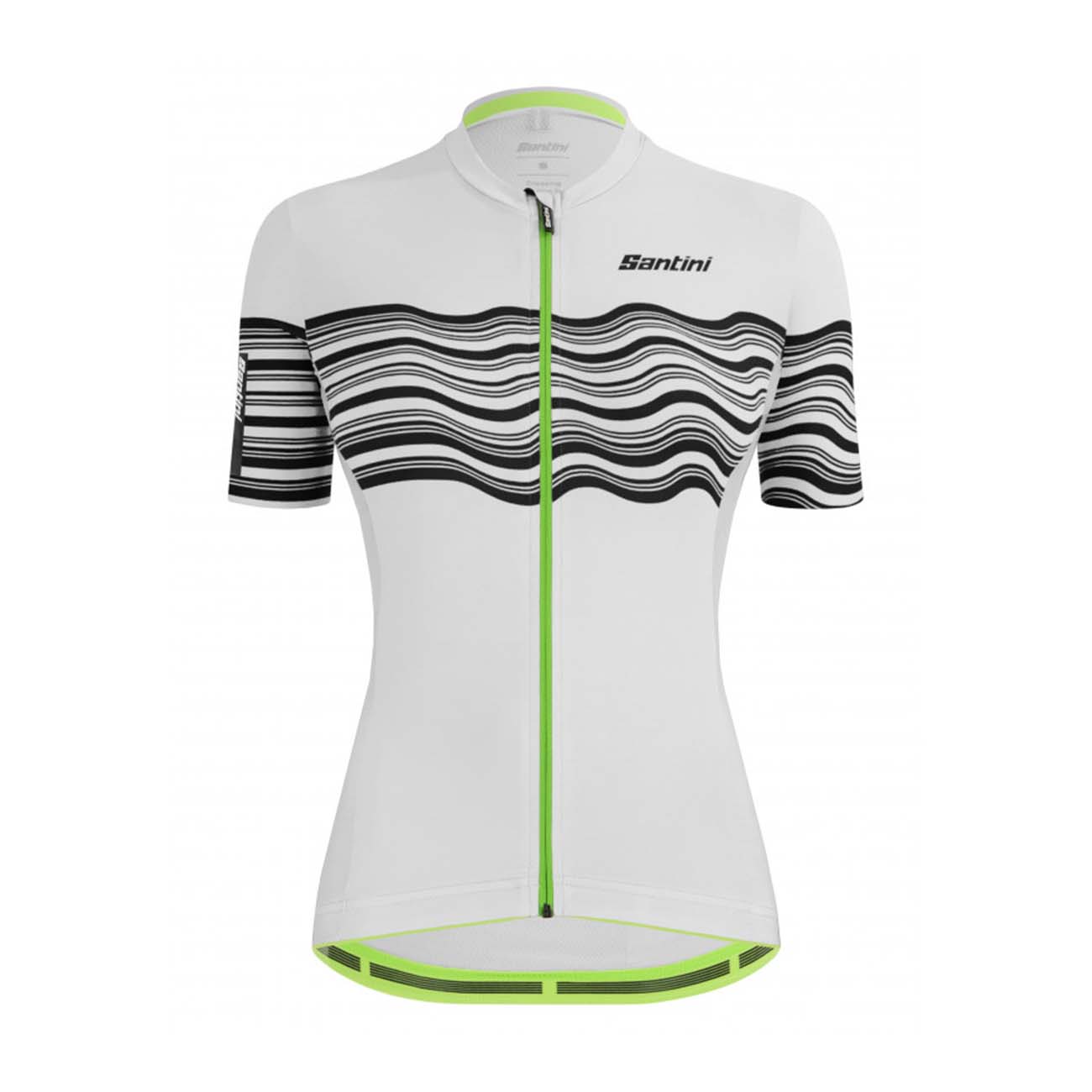 
                SANTINI Cyklistický dres s krátkým rukávem - TONO PROFILO LADY - bílá/černá
            