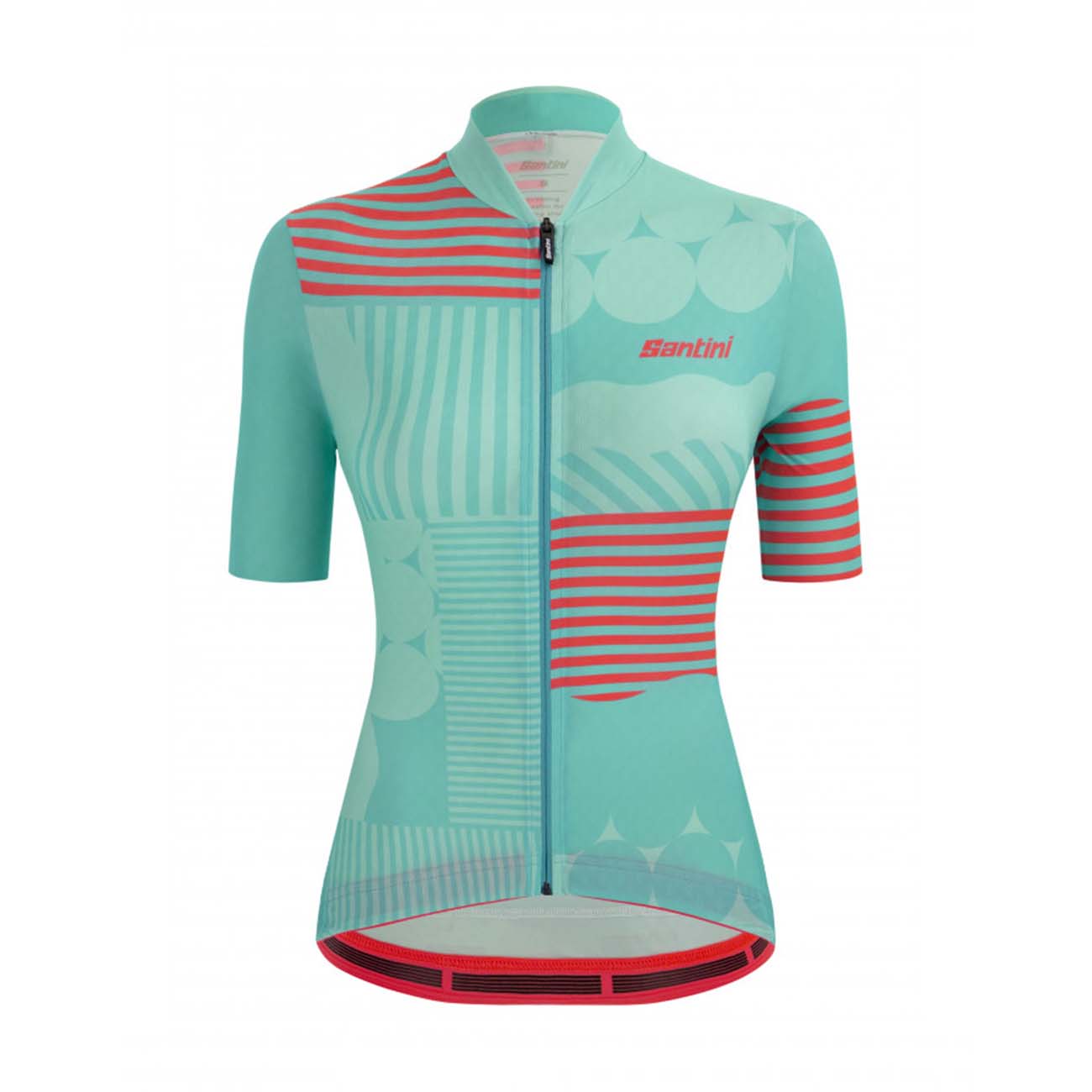 
                SANTINI Cyklistický dres s krátkým rukávem - GIADA OPTIC LADY - modrá/růžová M
            